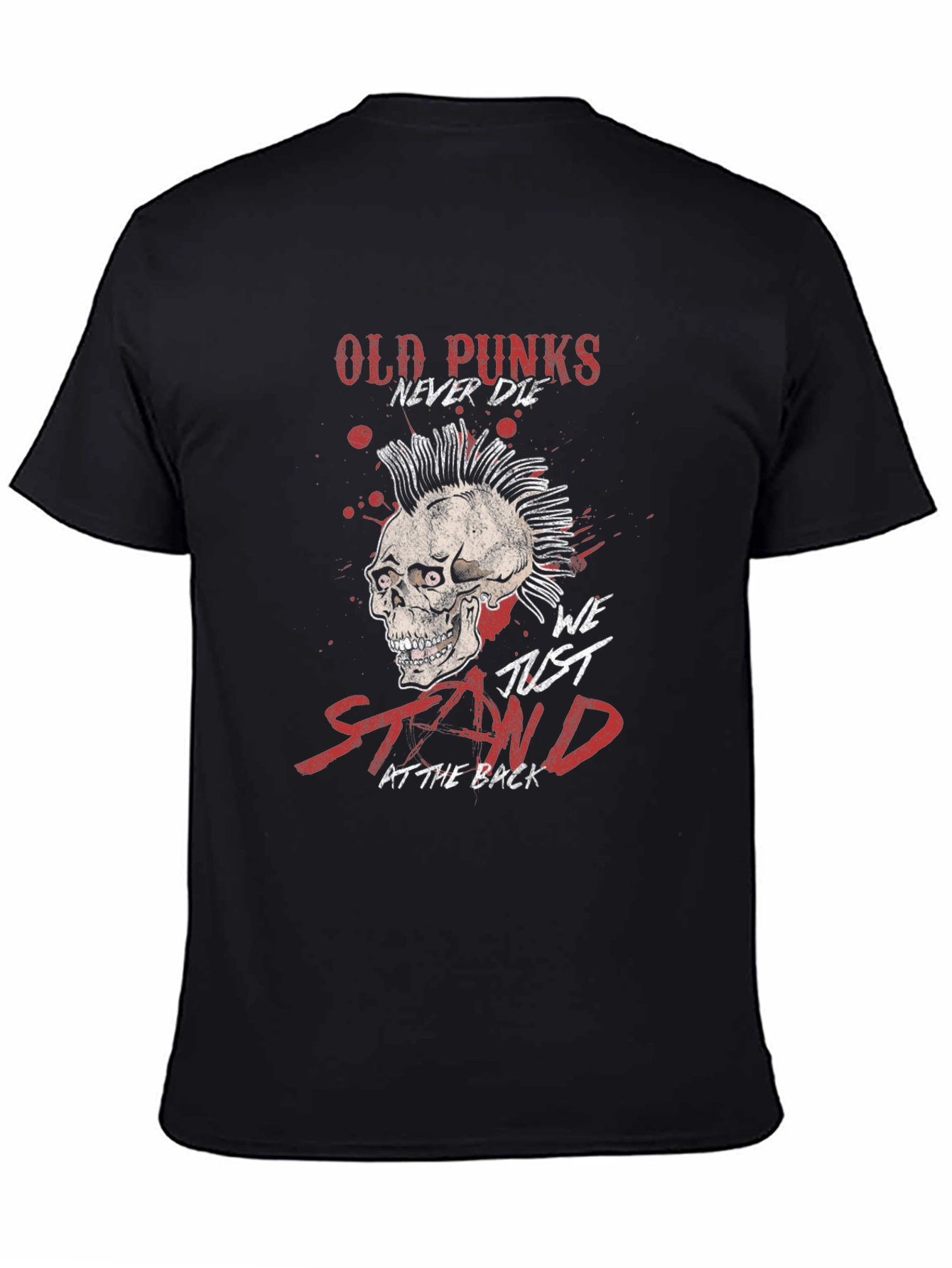 Old Punks Skull Graphic T-Shirt