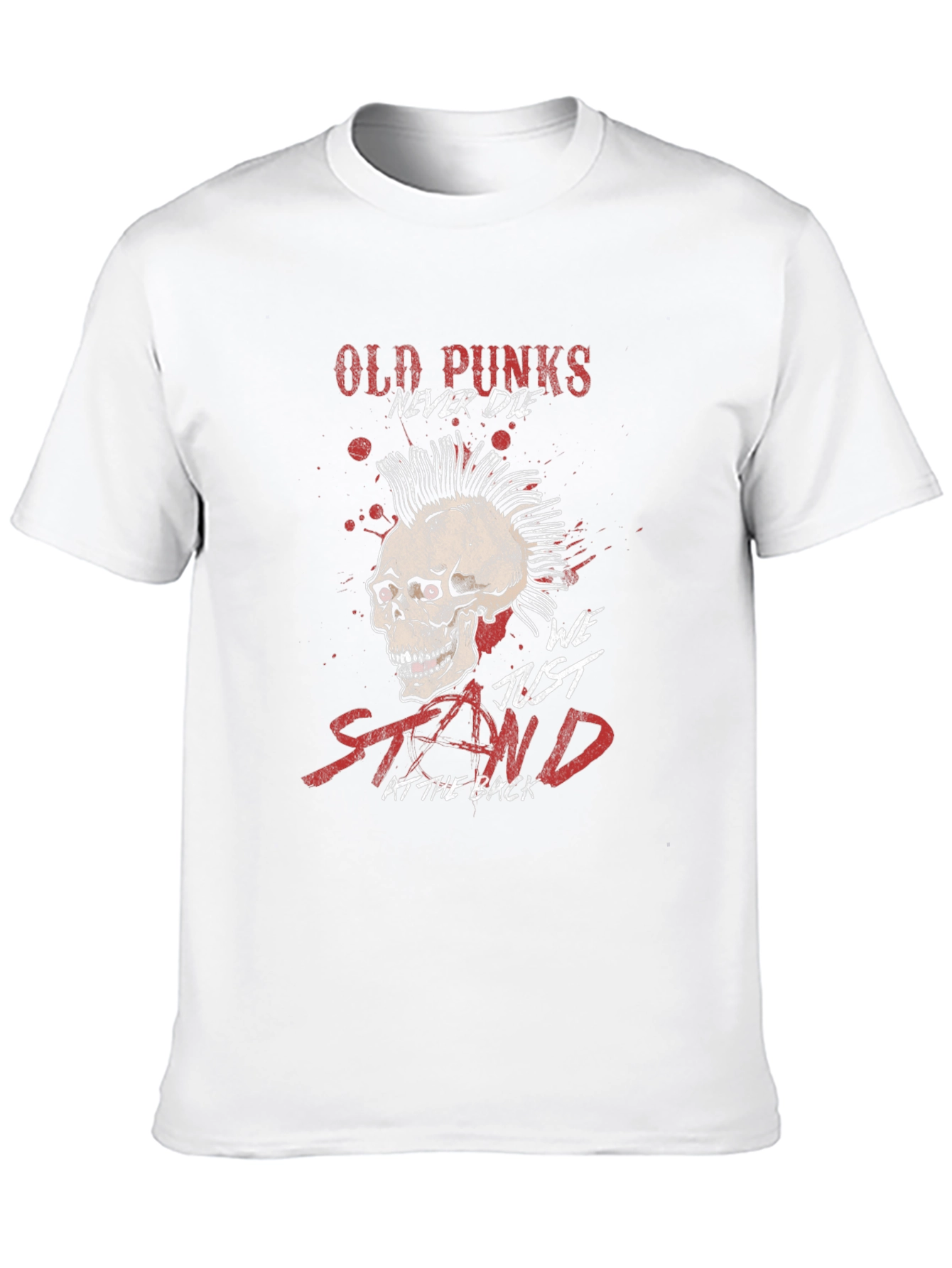 Old Punks Skull Graphic T-Shirt