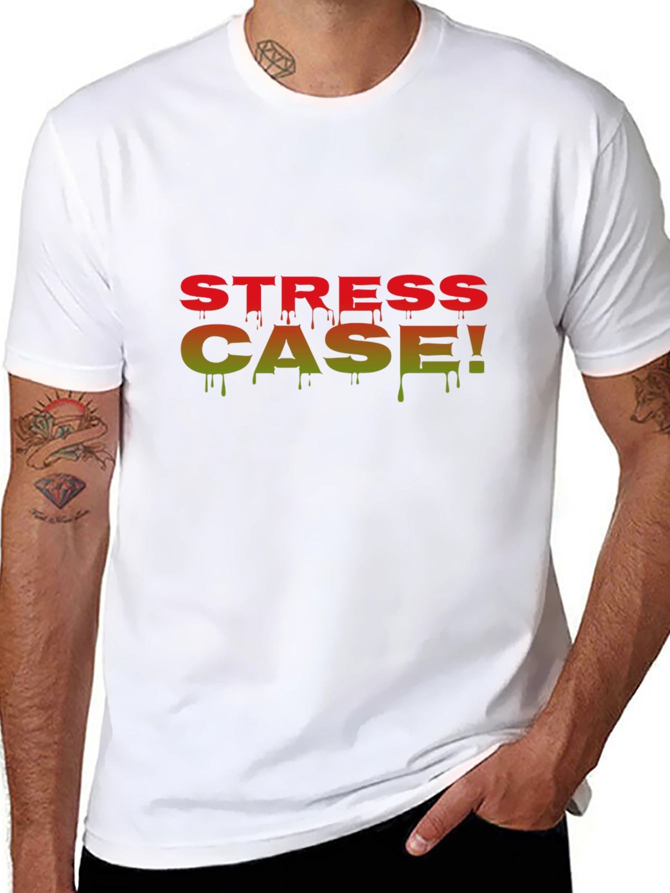 Stress Case Black Graphic T-Shirt