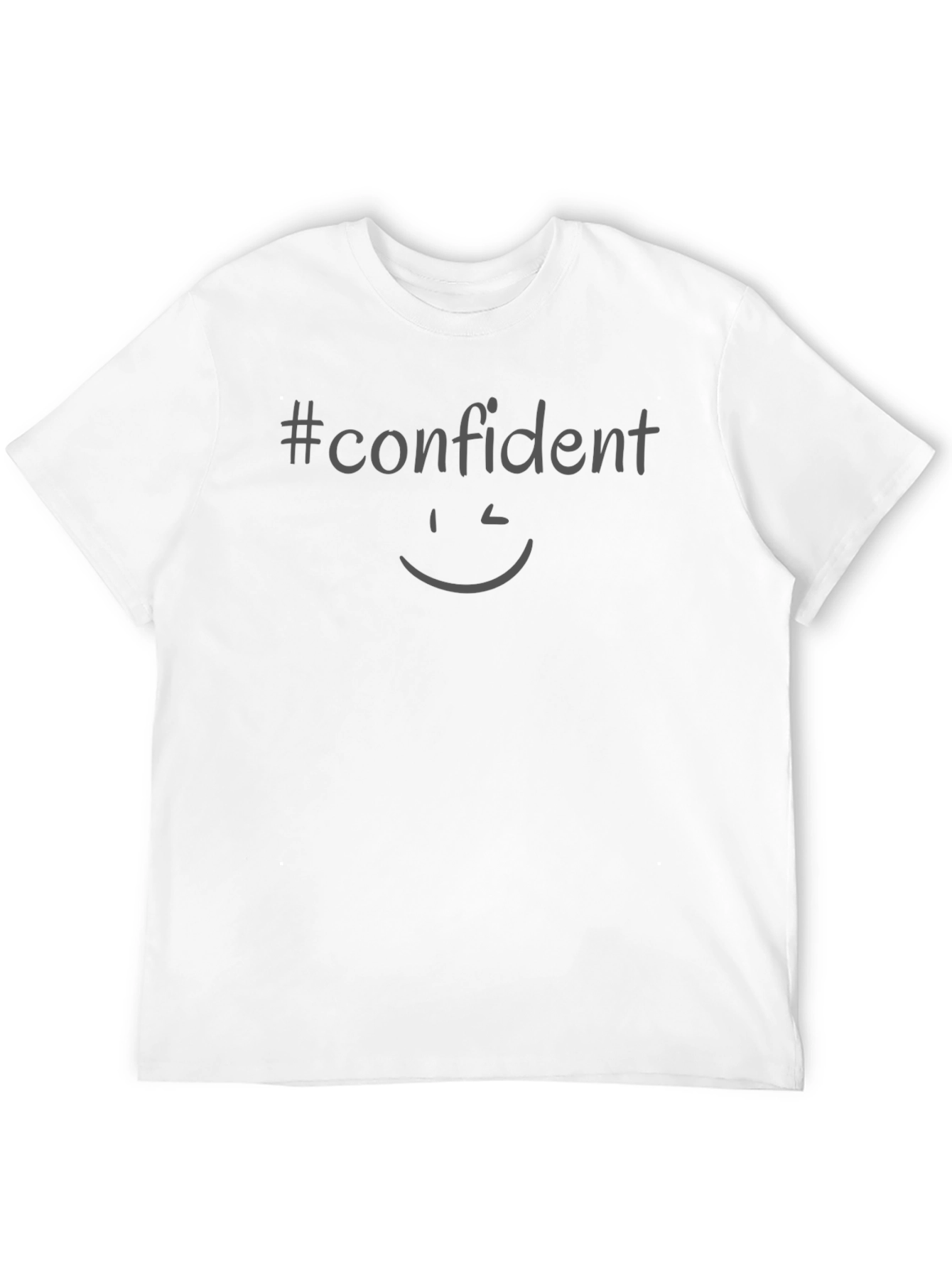 #Confident Graphic Tee - Black Casual Shirt