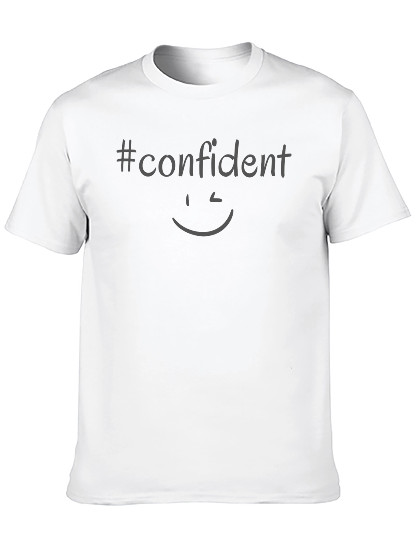 #Confident Graphic Tee - Black Casual Shirt