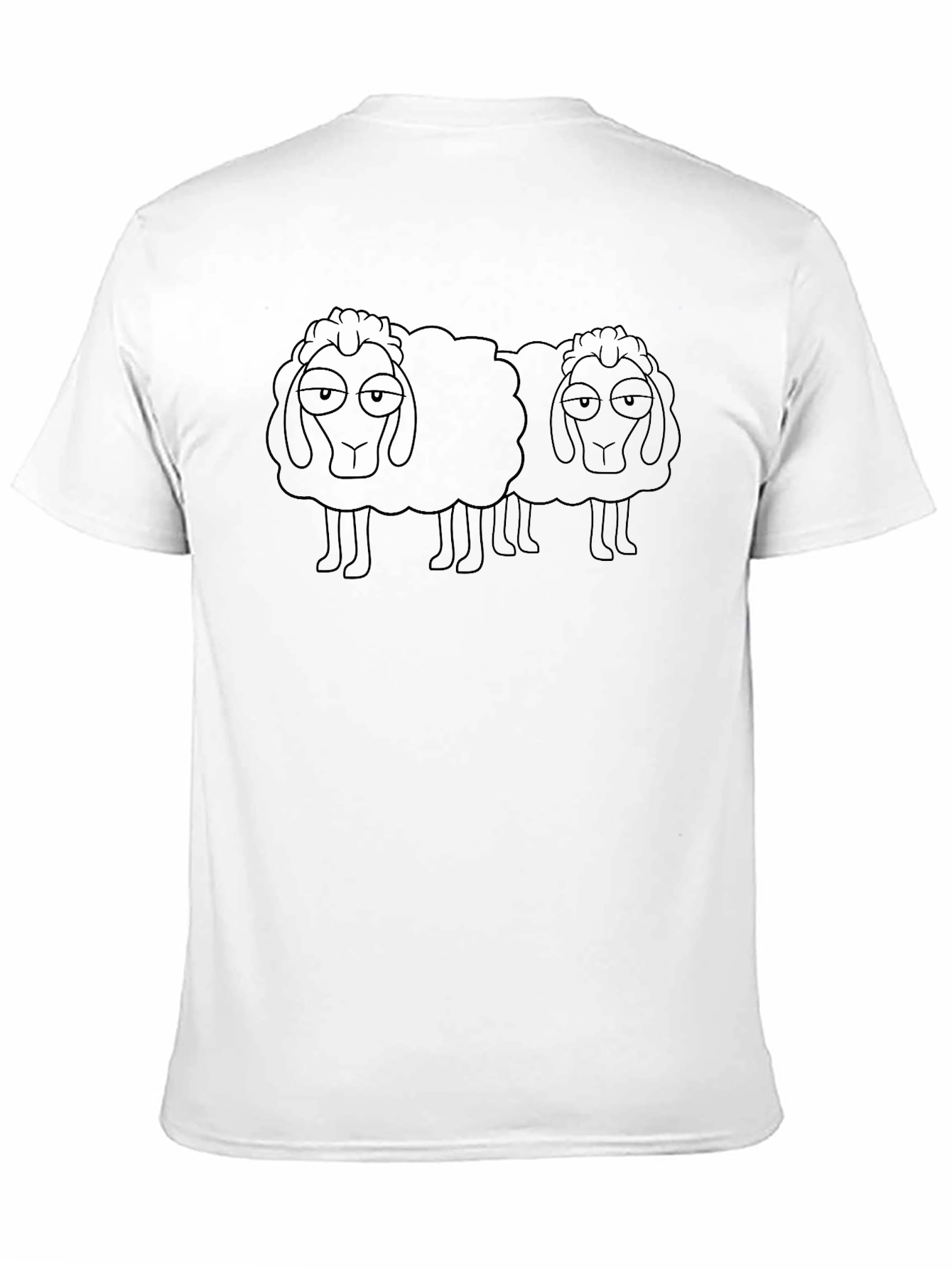 Two Sheep Graphic Tee - Black Cotton Blend