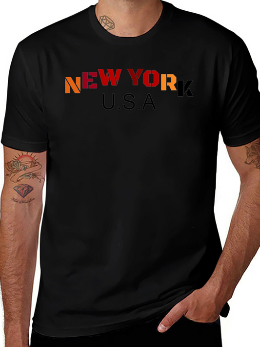 New York USA Graphic Tee - Classic Black T-Shirt