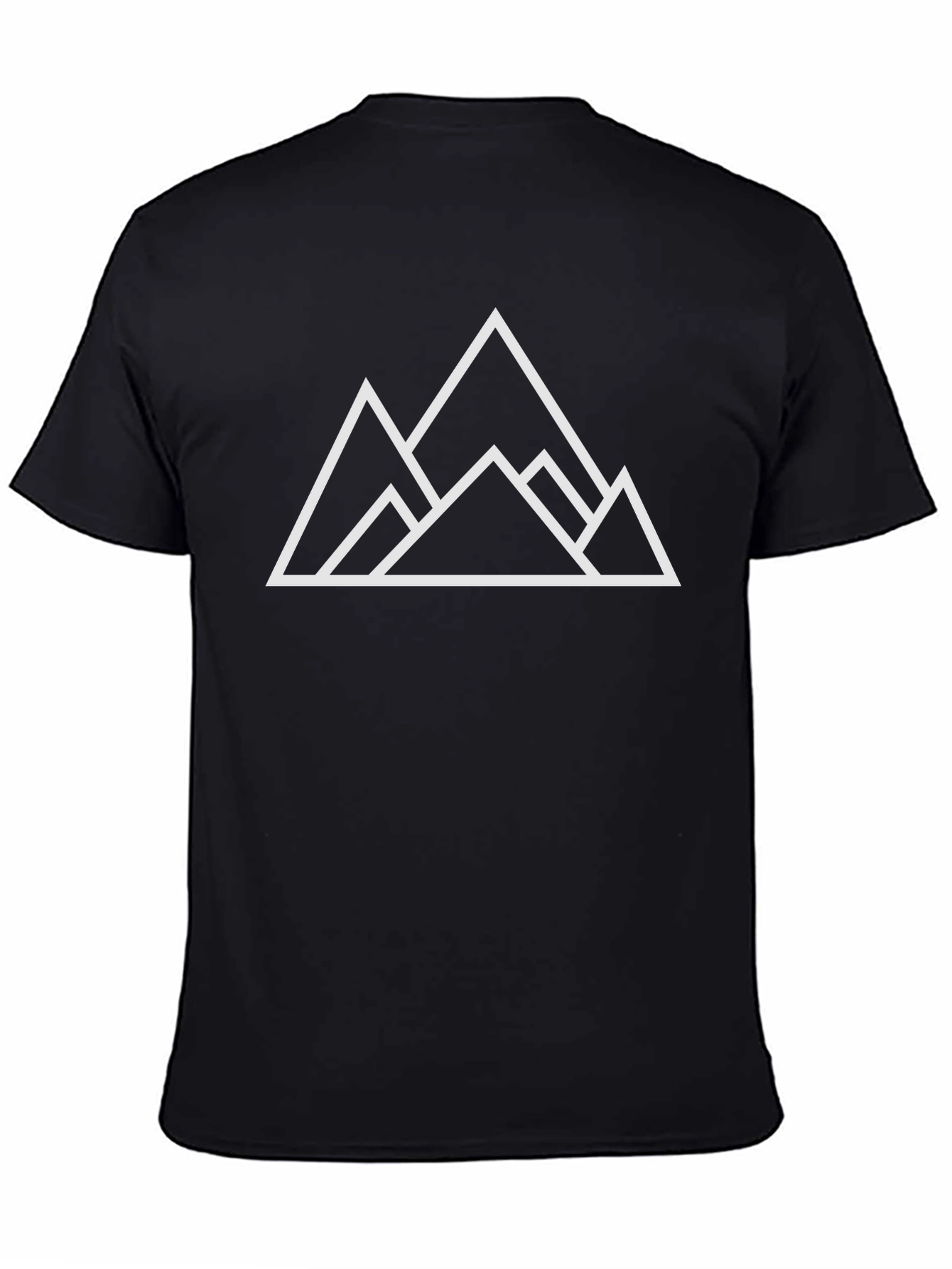 Geometric Mountain Graphic Tee - Mens Black T-Shirt