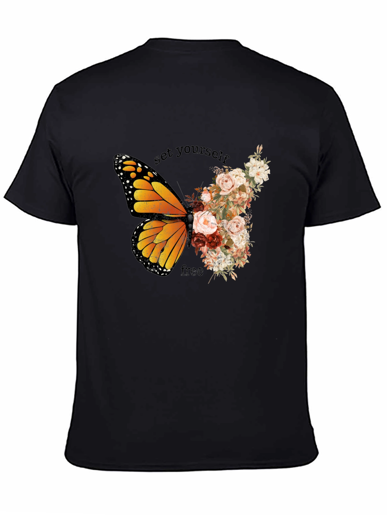 Butterfly Floral Graphic T-Shirt