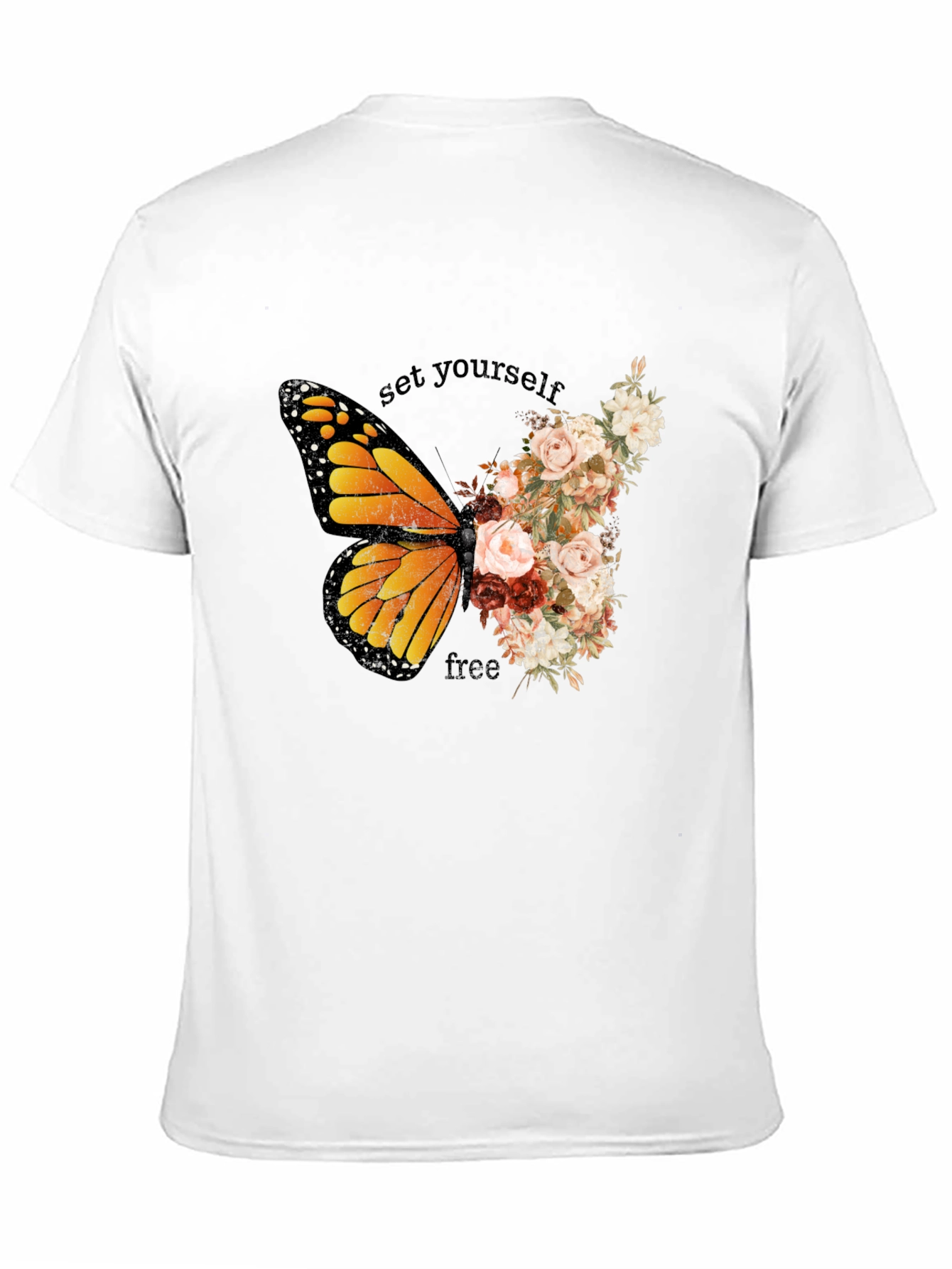 Butterfly Floral Graphic T-Shirt