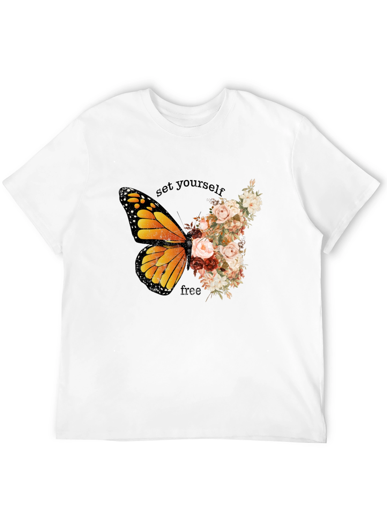 Butterfly Floral Graphic T-Shirt