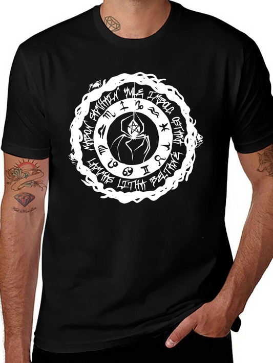 Occult Spider Pentagram Black T-Shirt