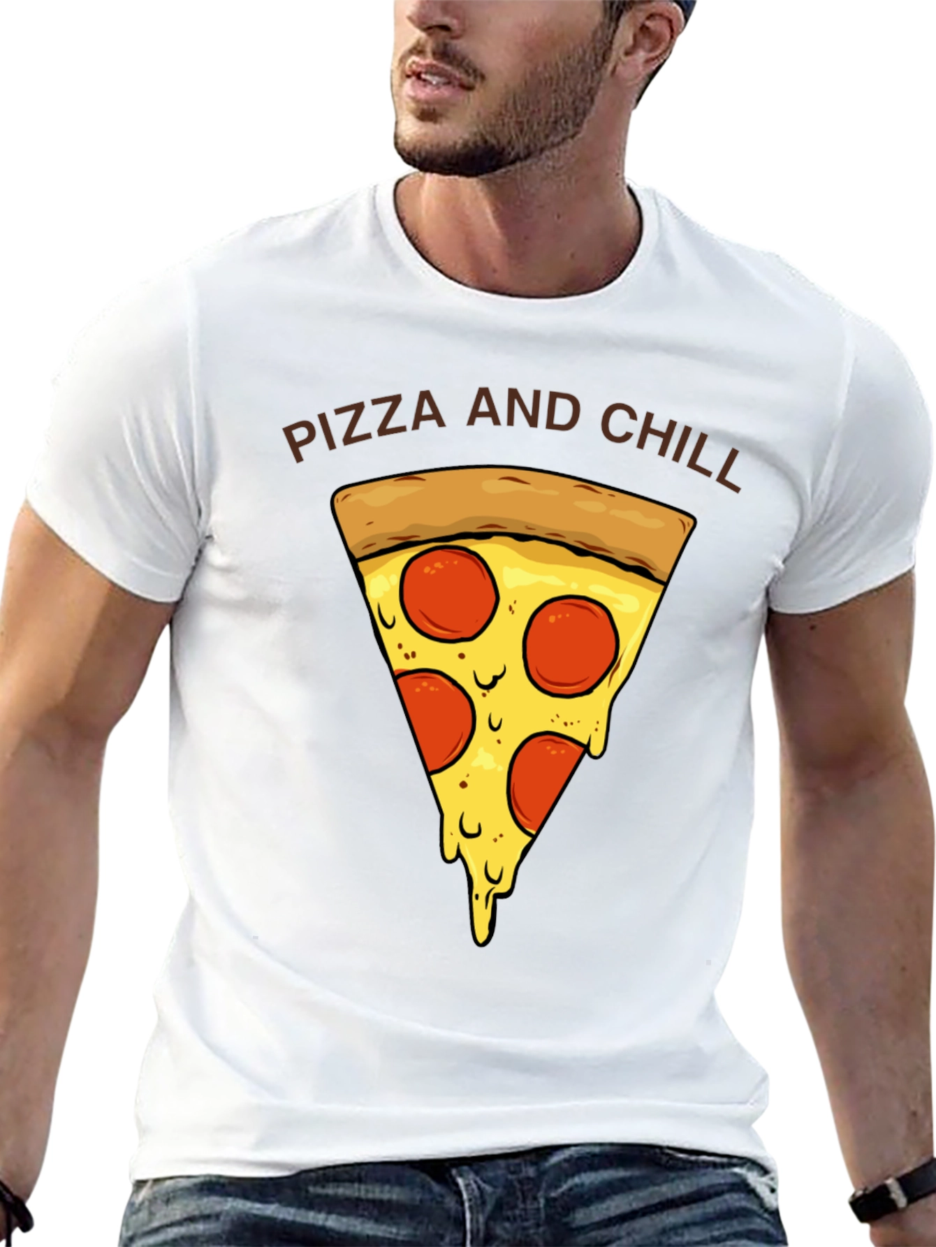Pizza and Chill Graphic T-Shirt