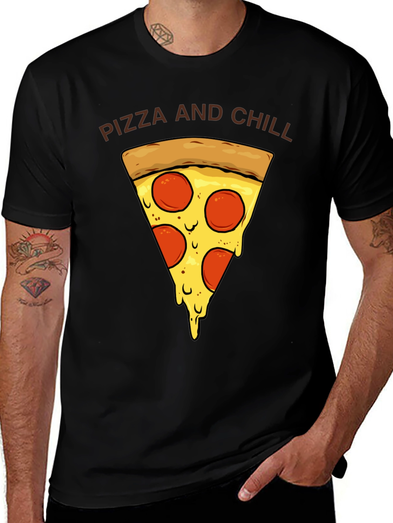 Pizza and Chill Graphic T-Shirt