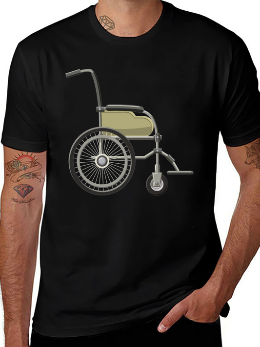 Wheelchair Graphic Black T-Shirt