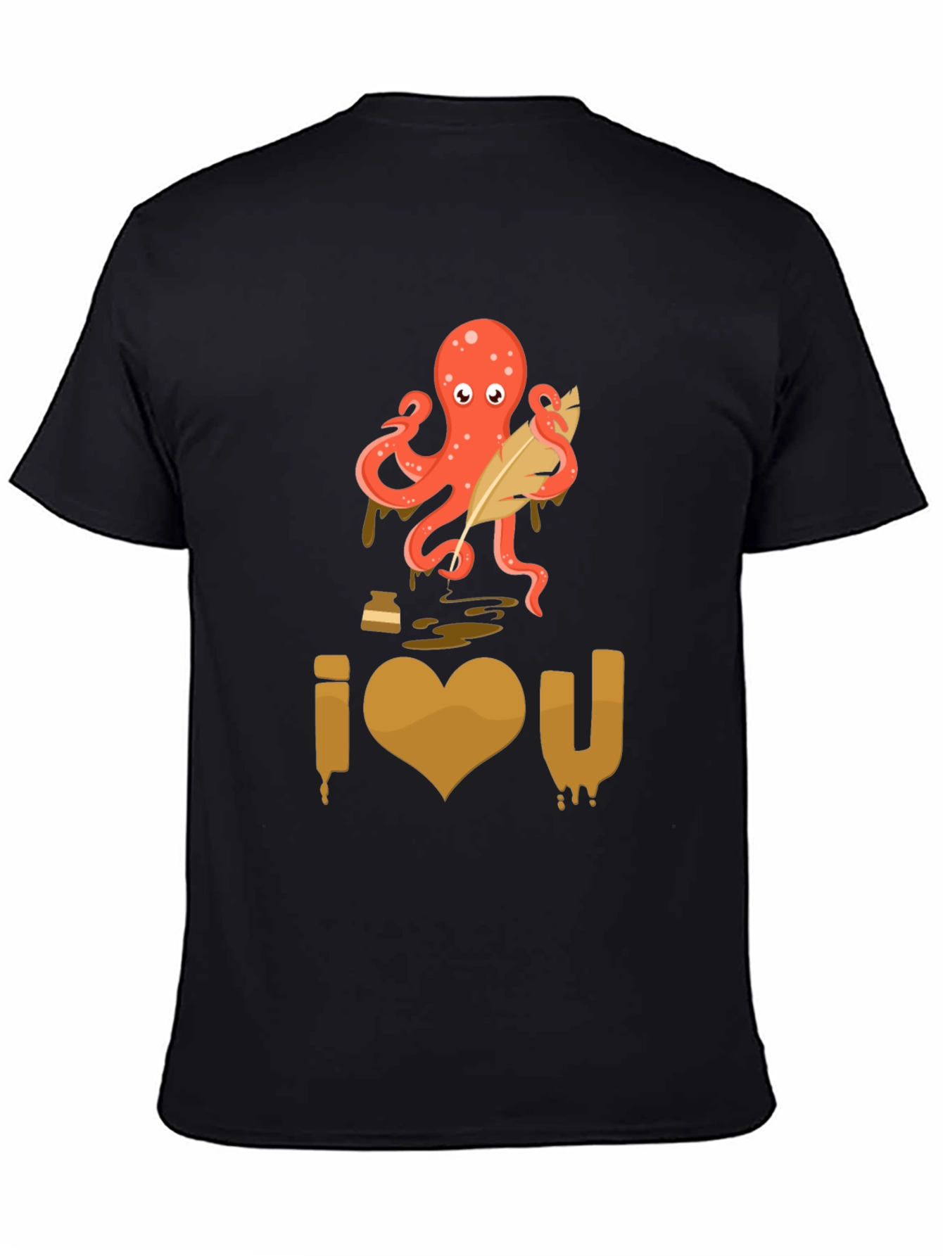 I Heart U Octopus Writer T-Shirt