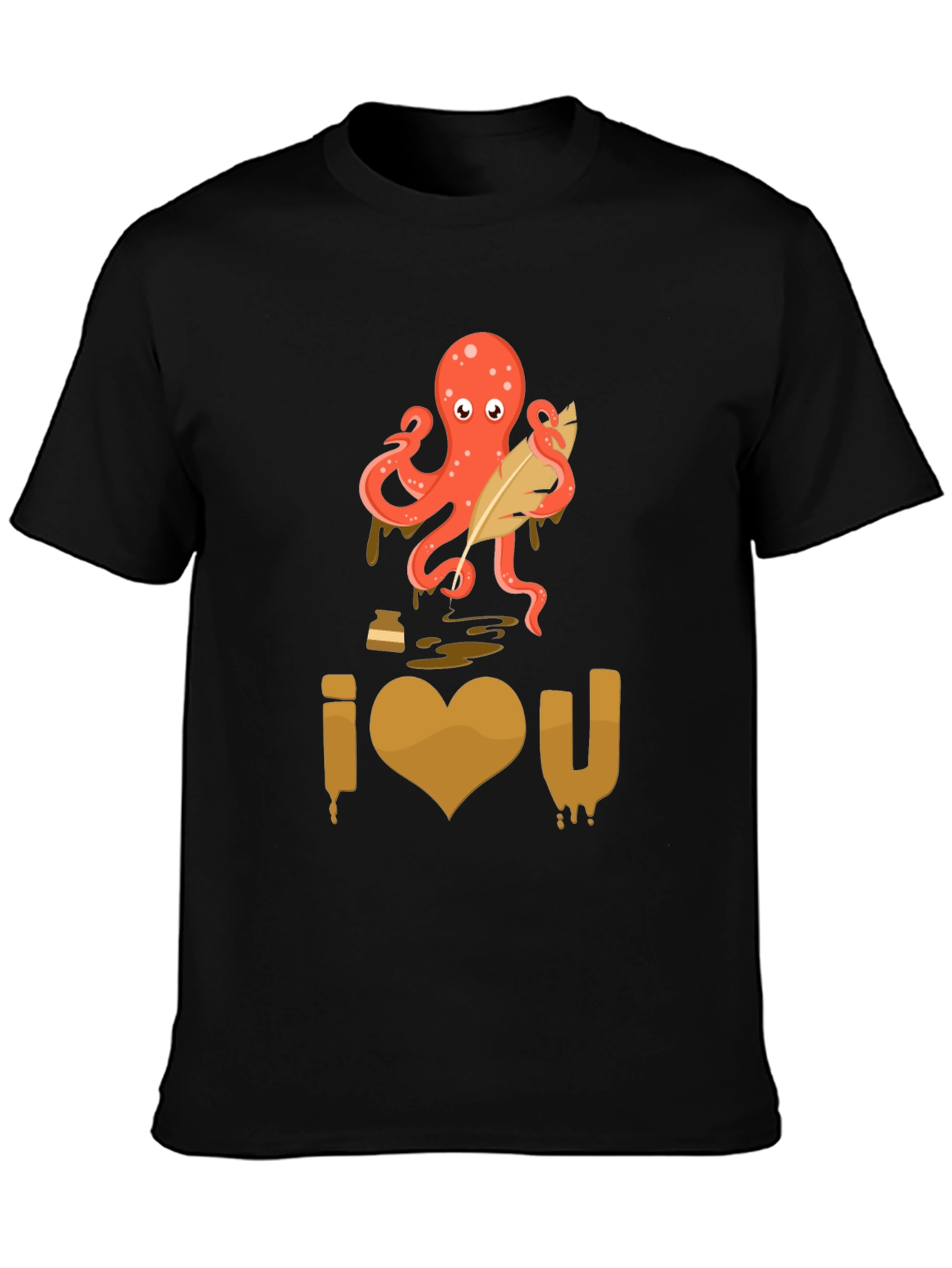 I Heart U Octopus Writer T-Shirt