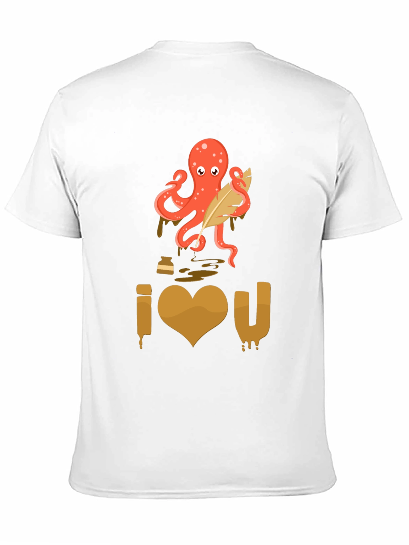 I Heart U Octopus Writer T-Shirt