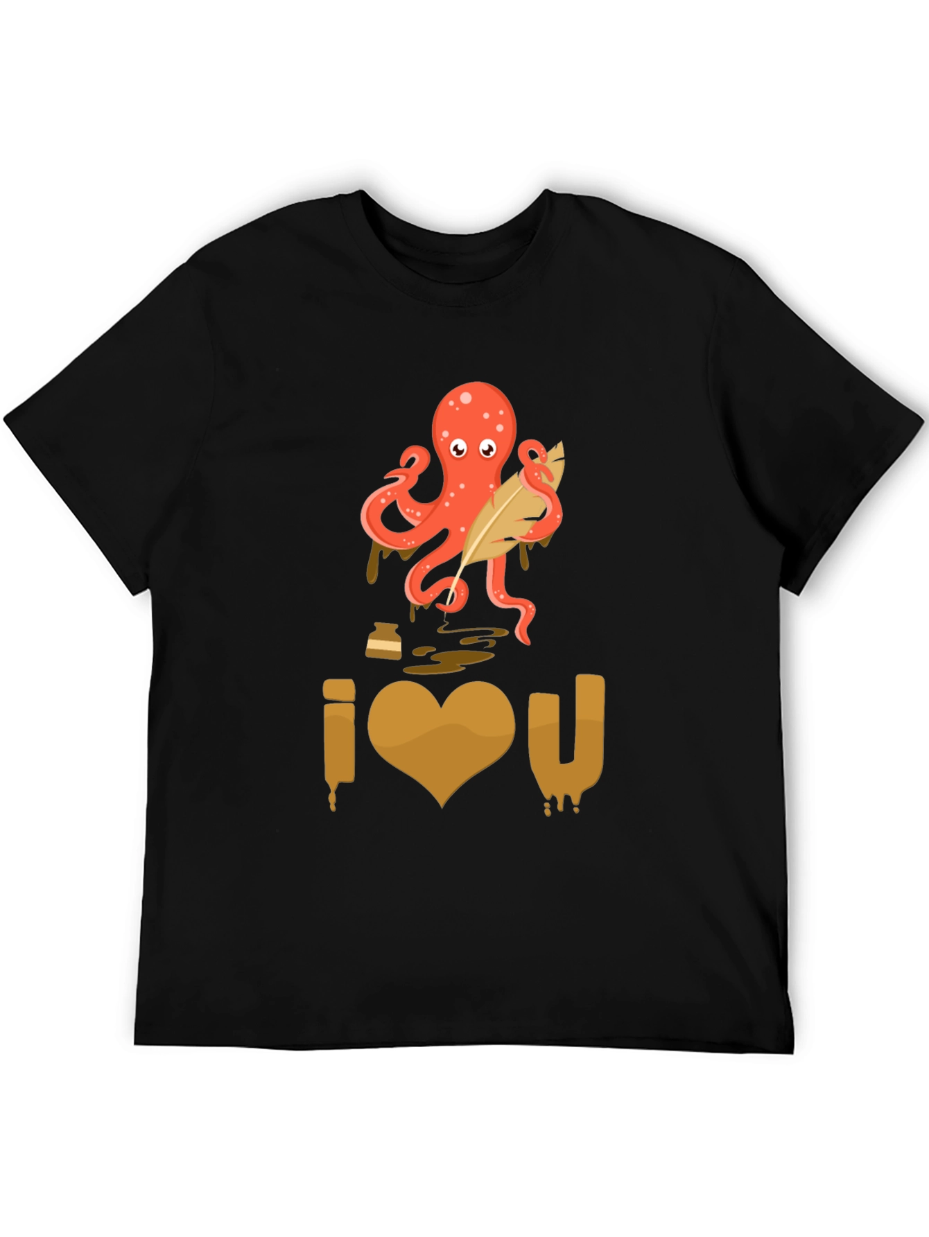 I Heart U Octopus Writer T-Shirt