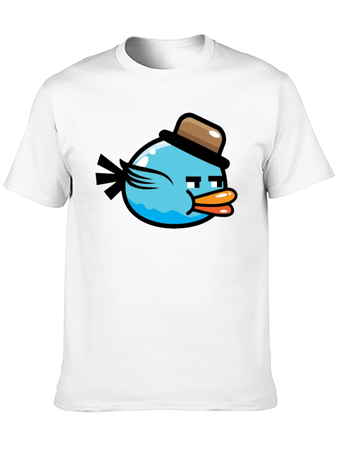Funny Blue Bird Graphic T-Shirt