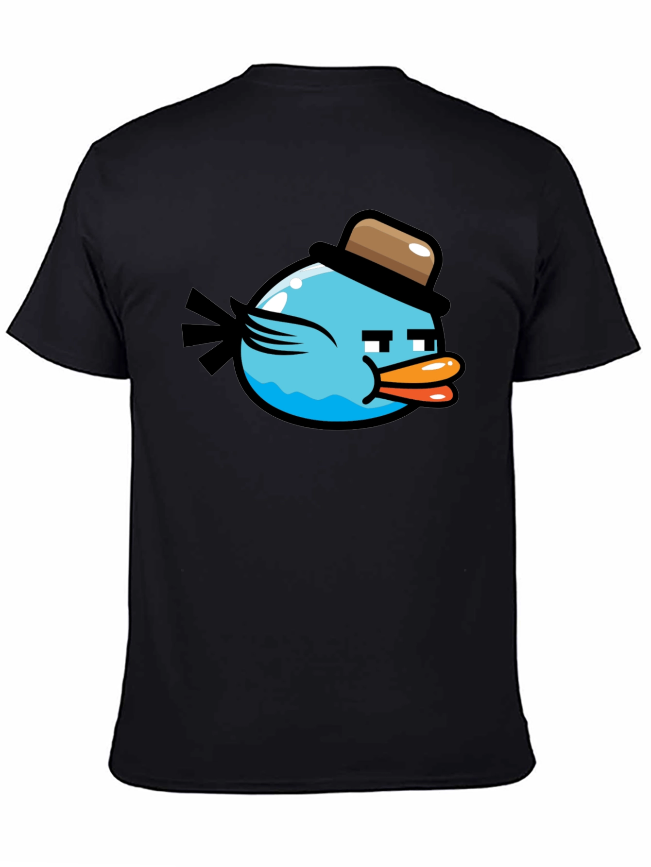 Funny Blue Bird Graphic T-Shirt