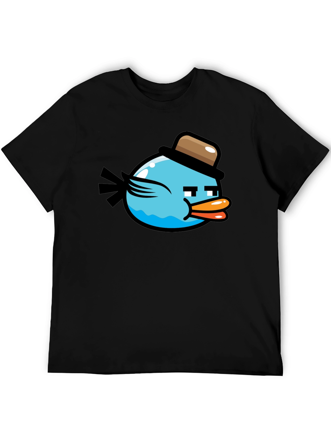Funny Blue Bird Graphic T-Shirt