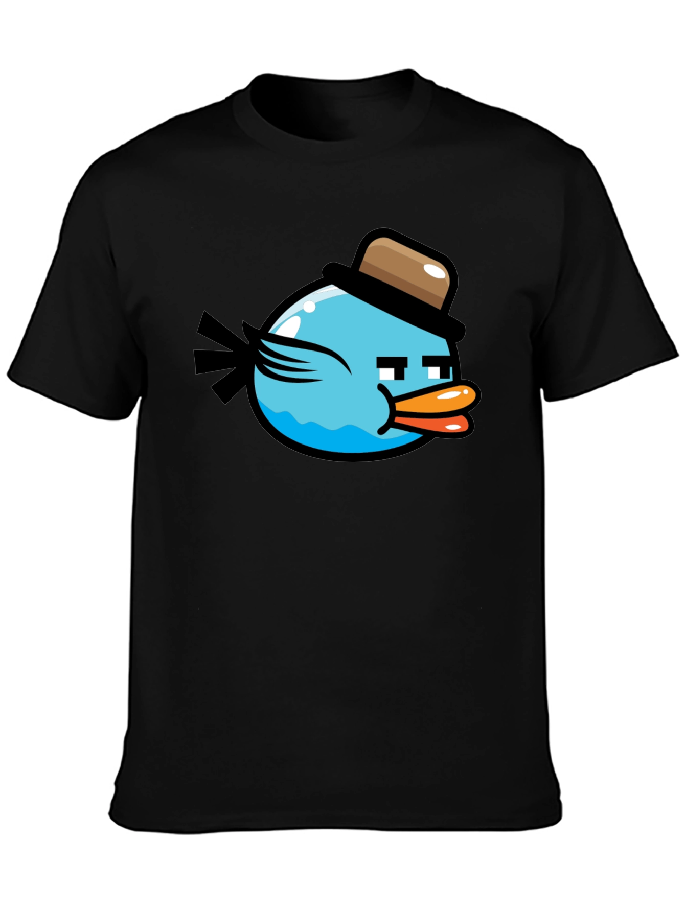 Funny Blue Bird Graphic T-Shirt