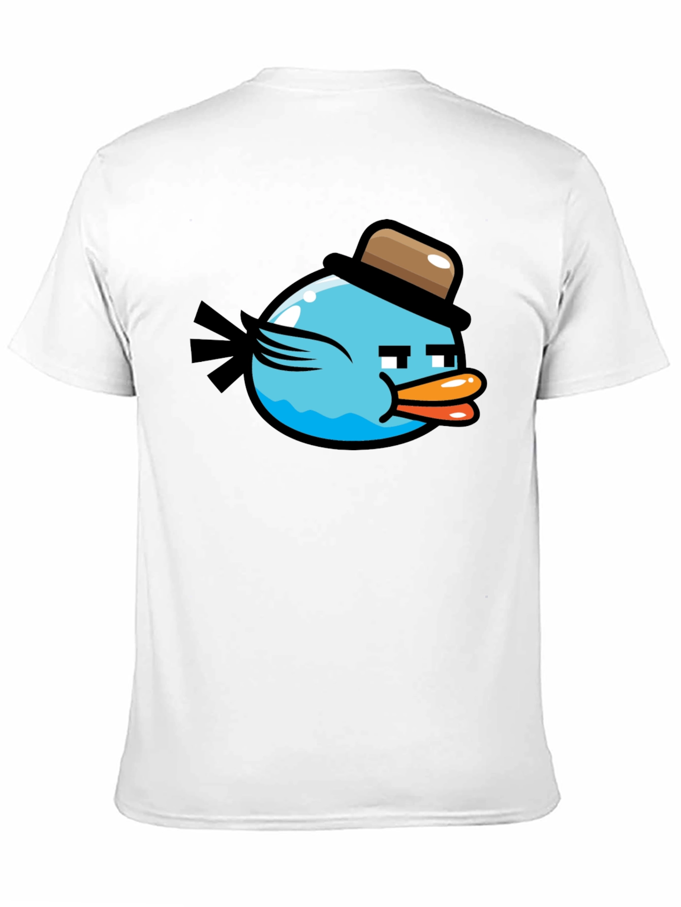 Funny Blue Bird Graphic T-Shirt
