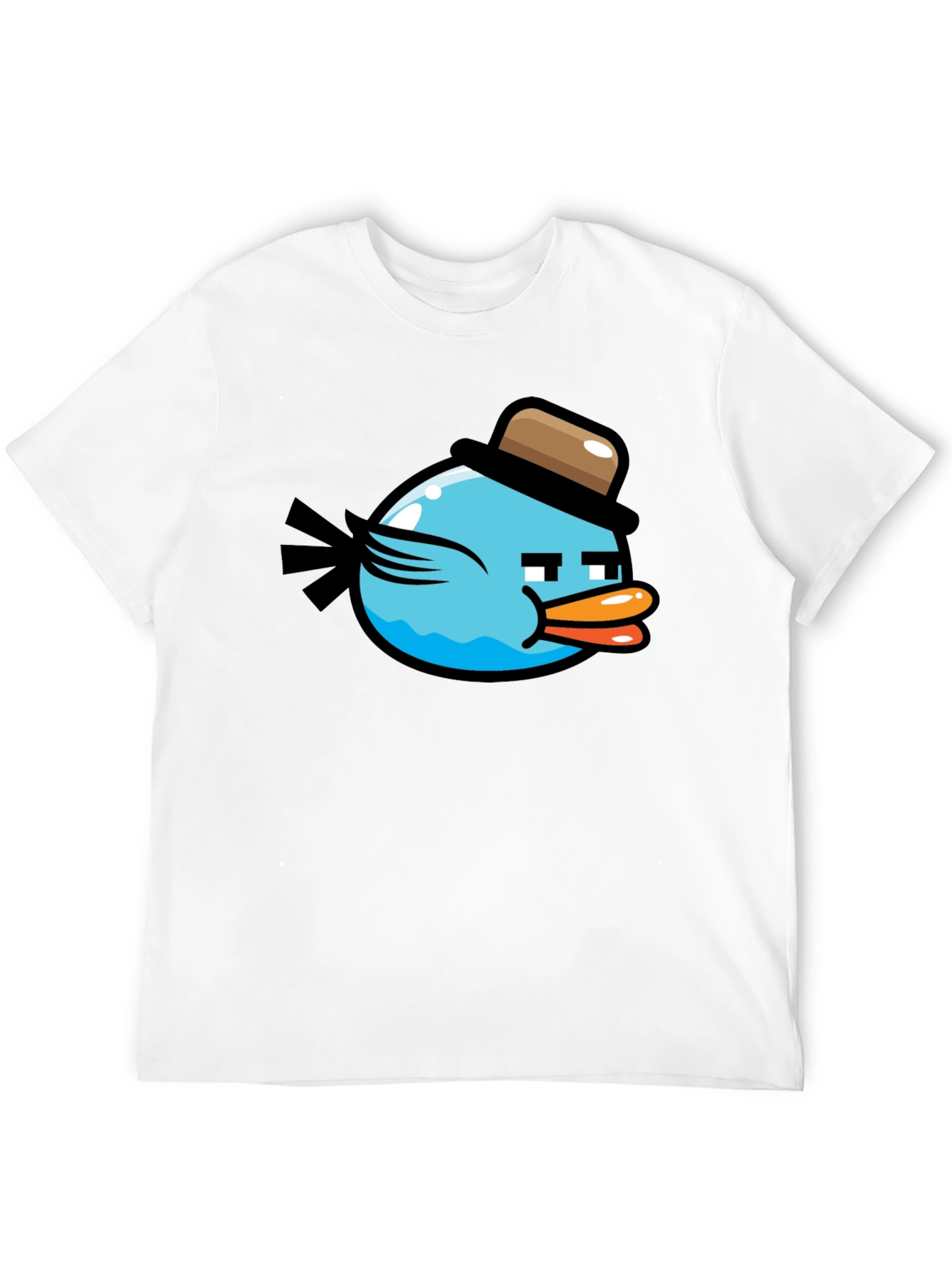 Funny Blue Bird Graphic T-Shirt