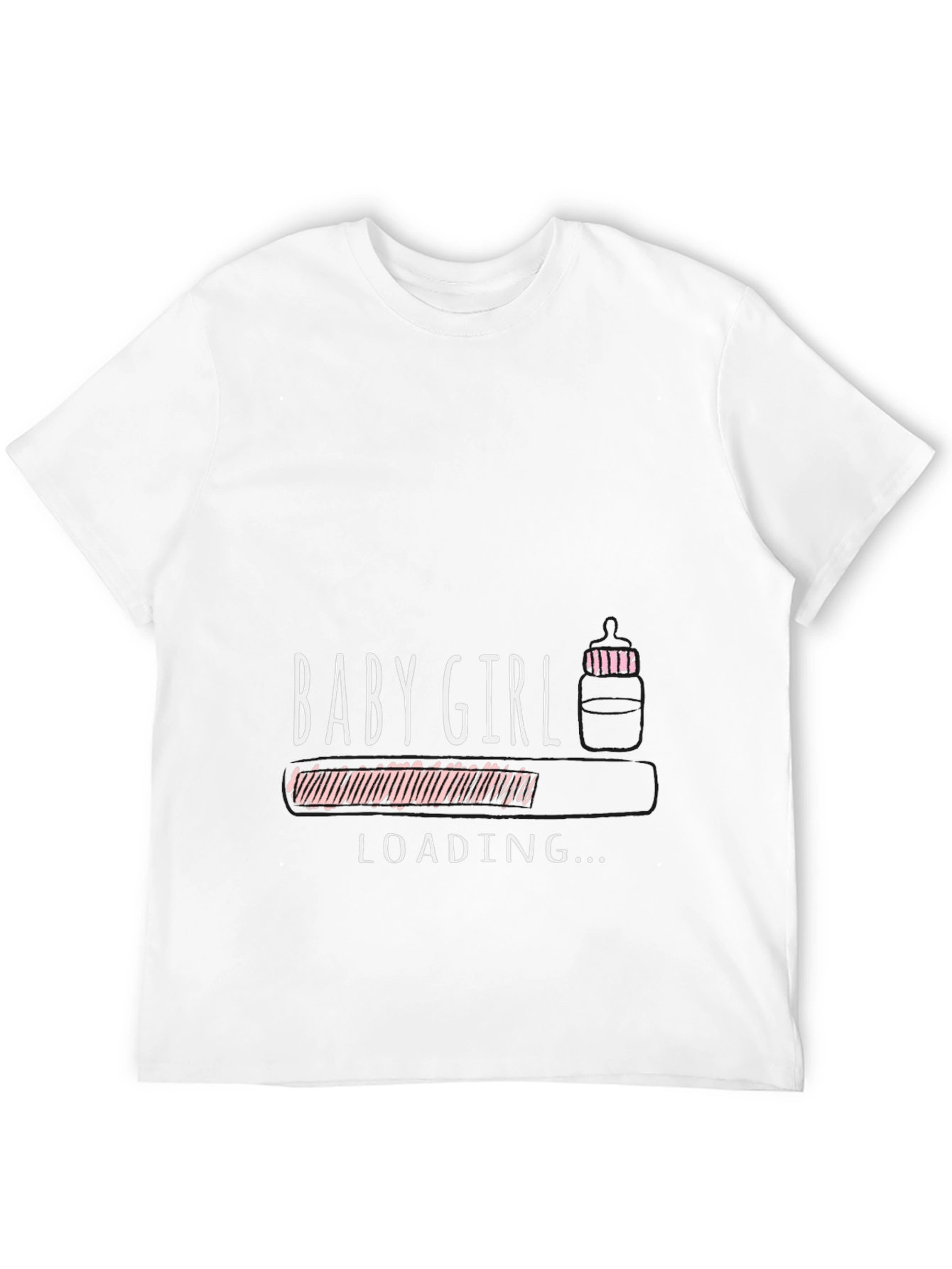 Baby Girl Loading T-Shirt - Expecting Mom Tee