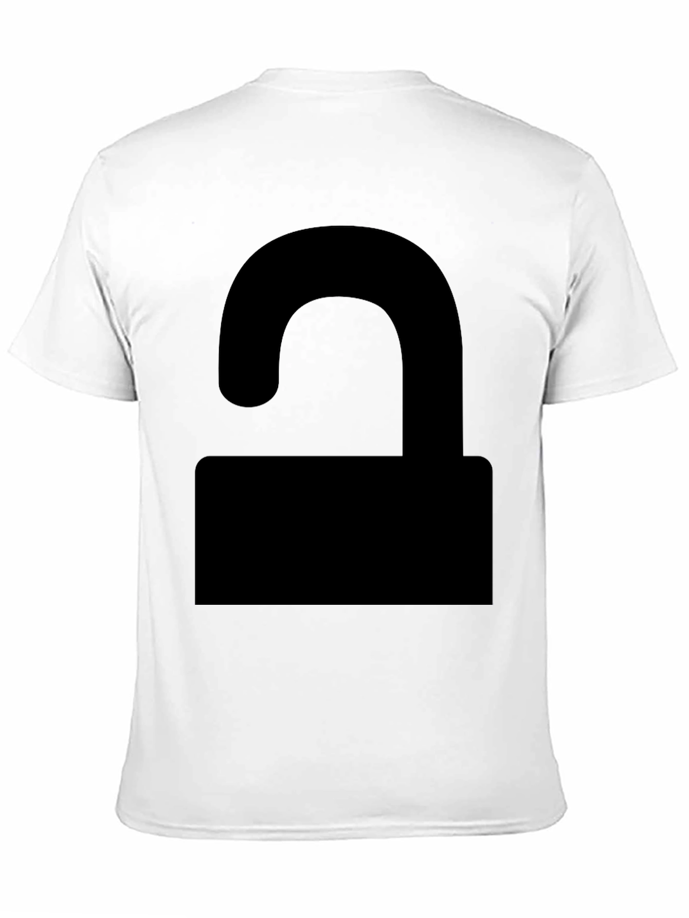 Black Unlock Symbol Graphic Tee