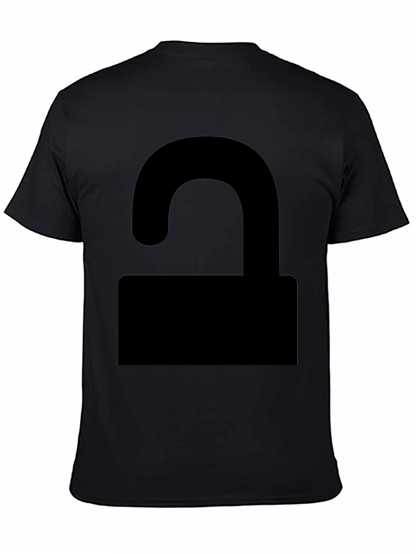 Black Unlock Symbol Graphic Tee