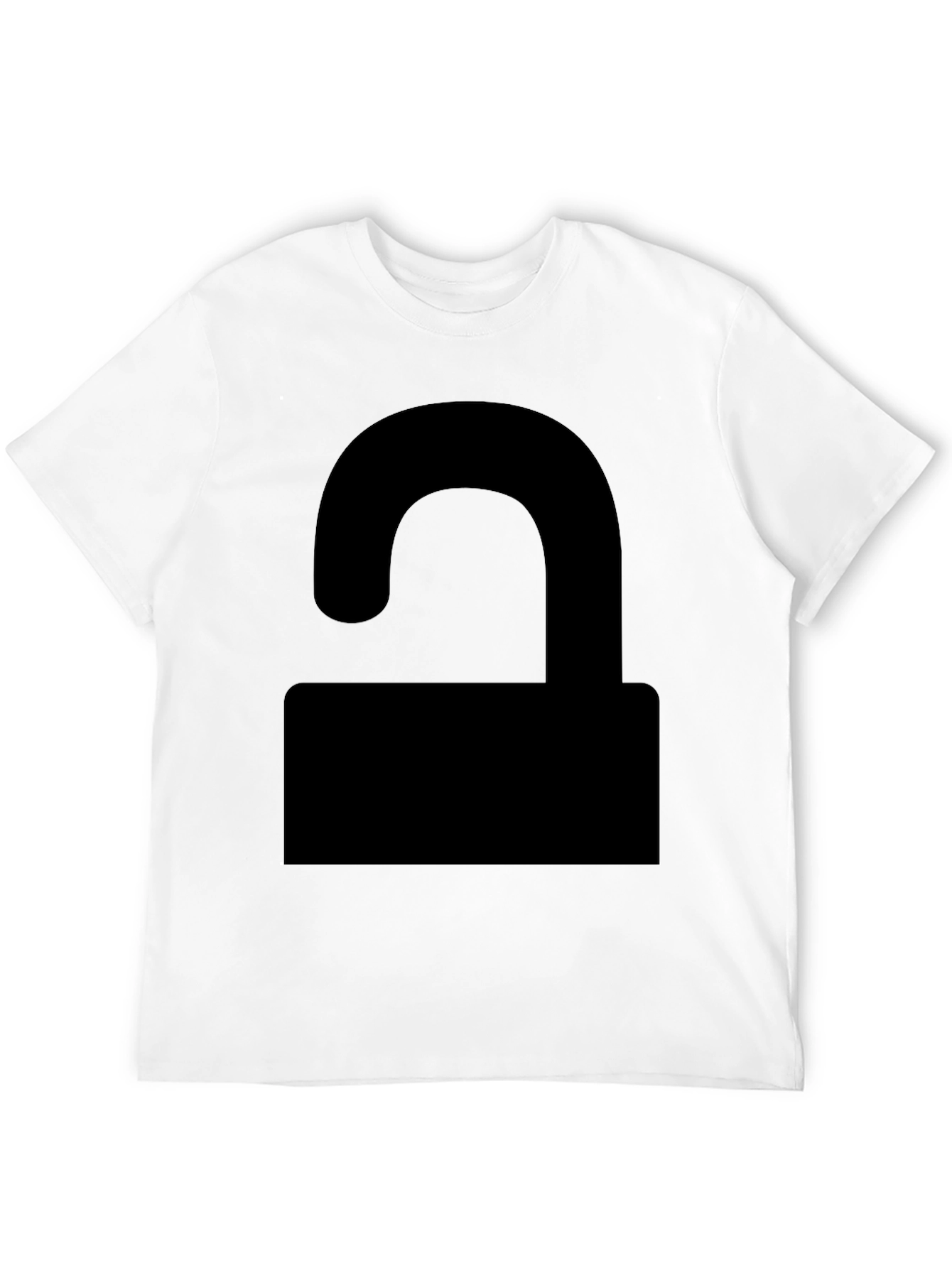 Black Unlock Symbol Graphic Tee