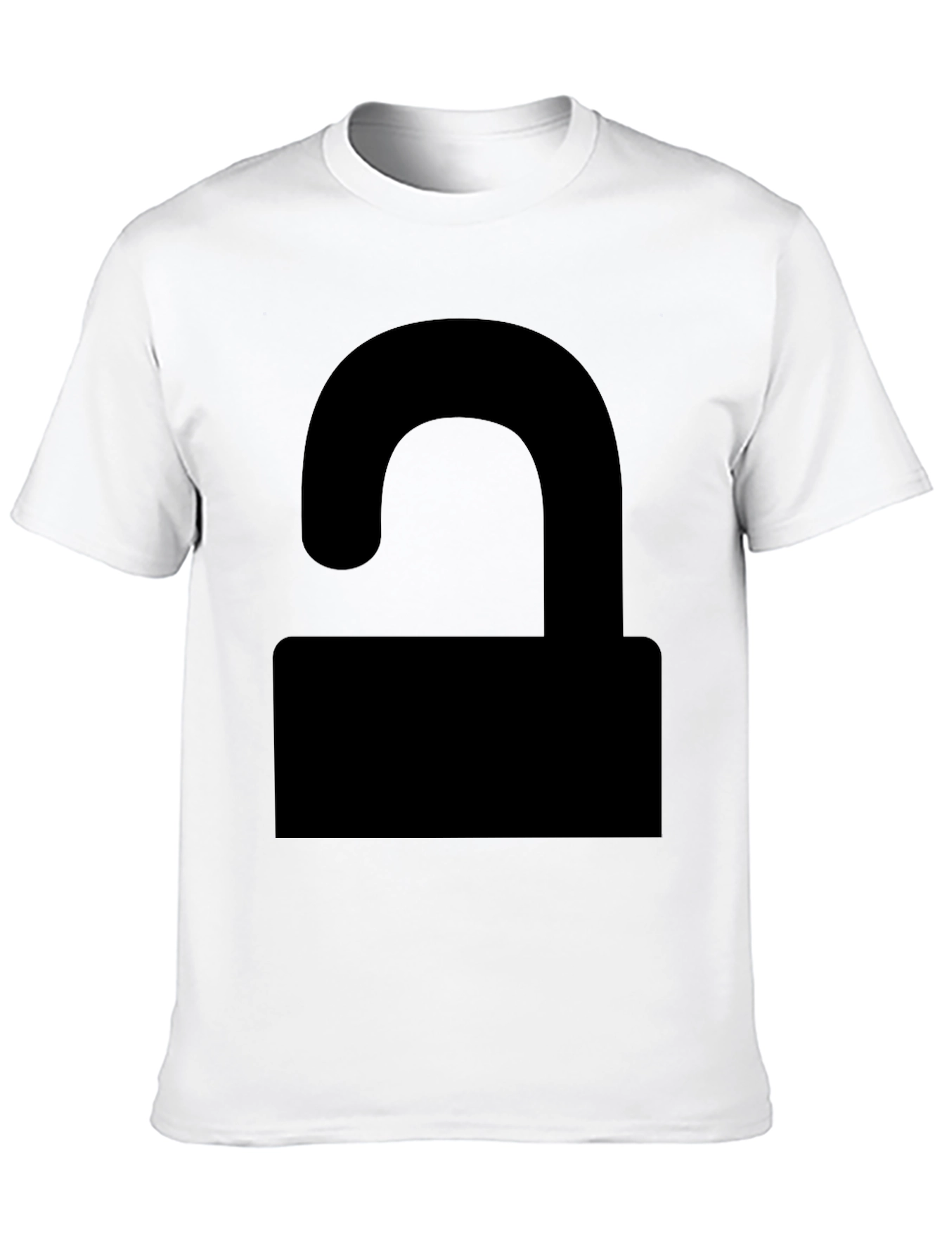 Black Unlock Symbol Graphic Tee