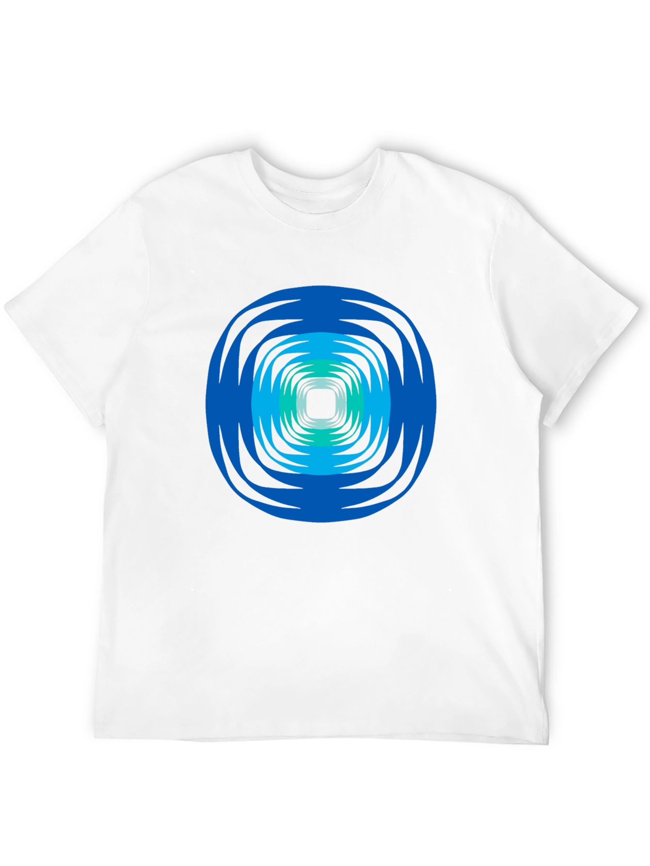 Abstract Swirl Graphic Tee - Black