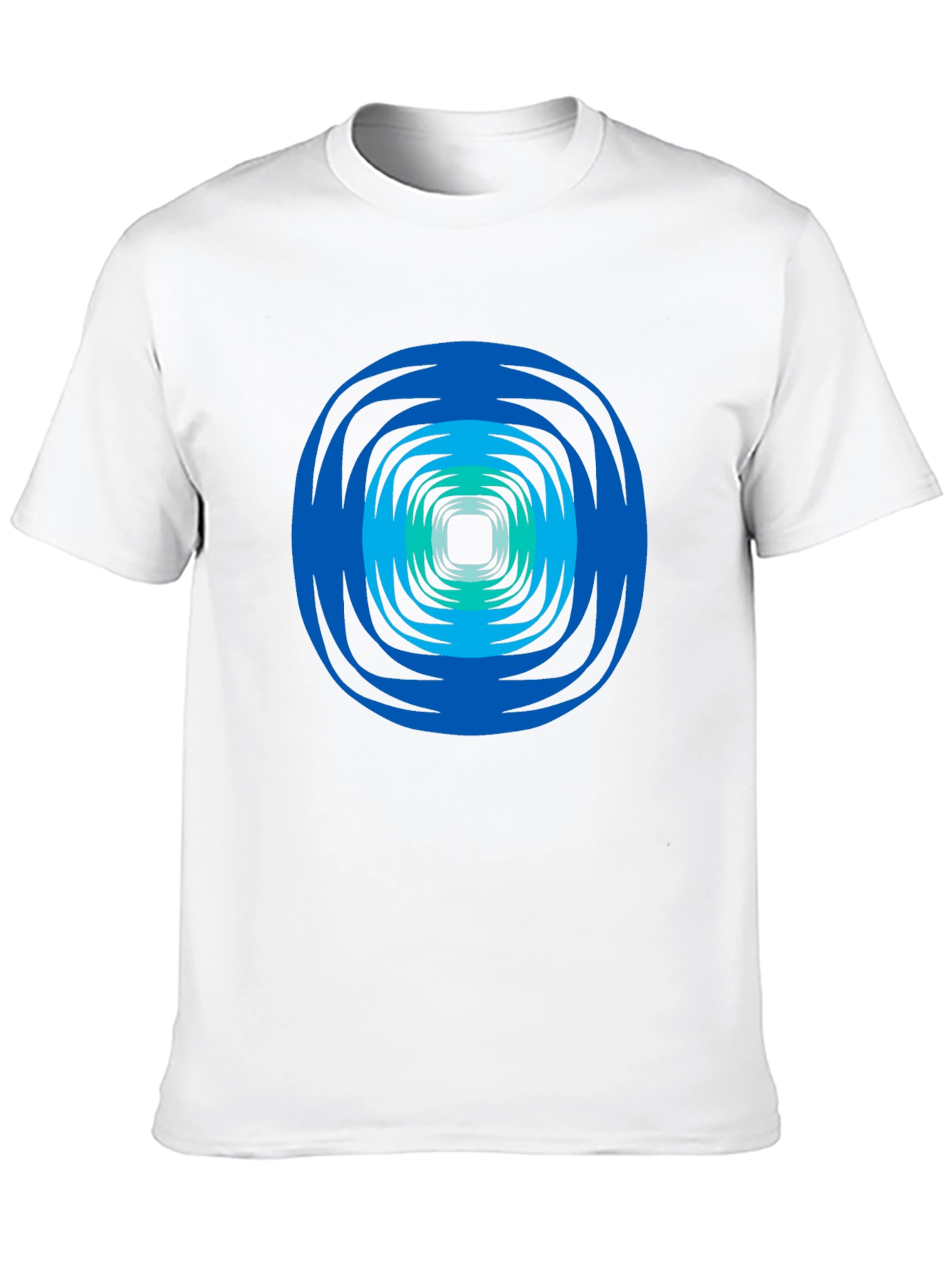 Abstract Swirl Graphic Tee - Black