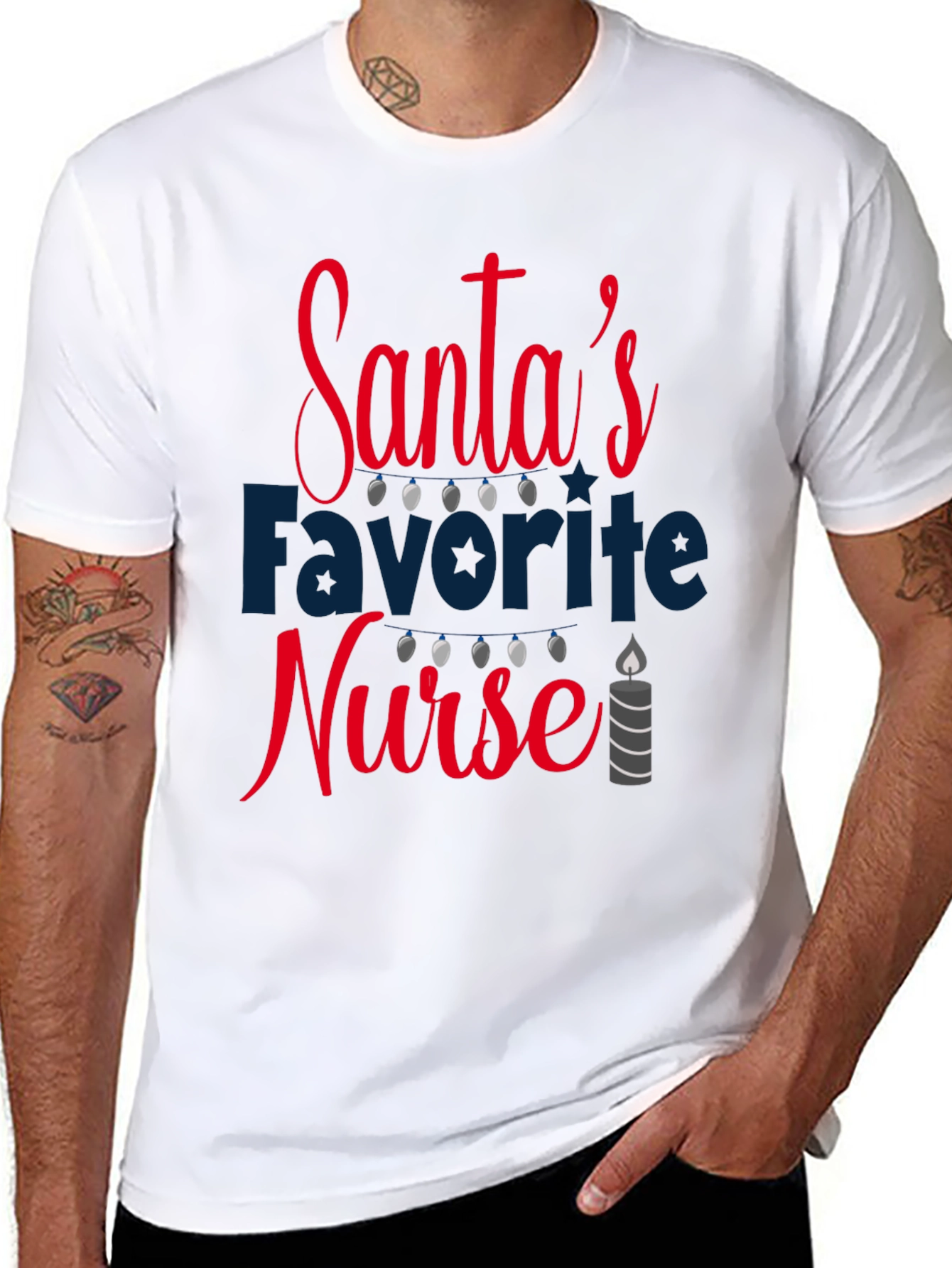 Santas Favorite Nurse Holiday Tee