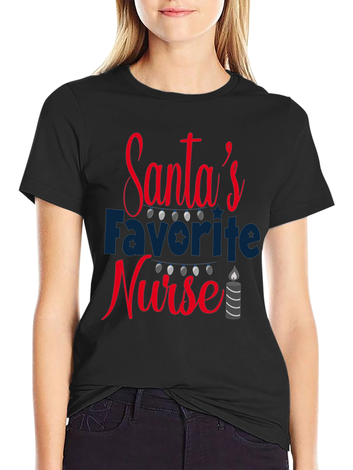 Santas Favorite Nurse Holiday Tee