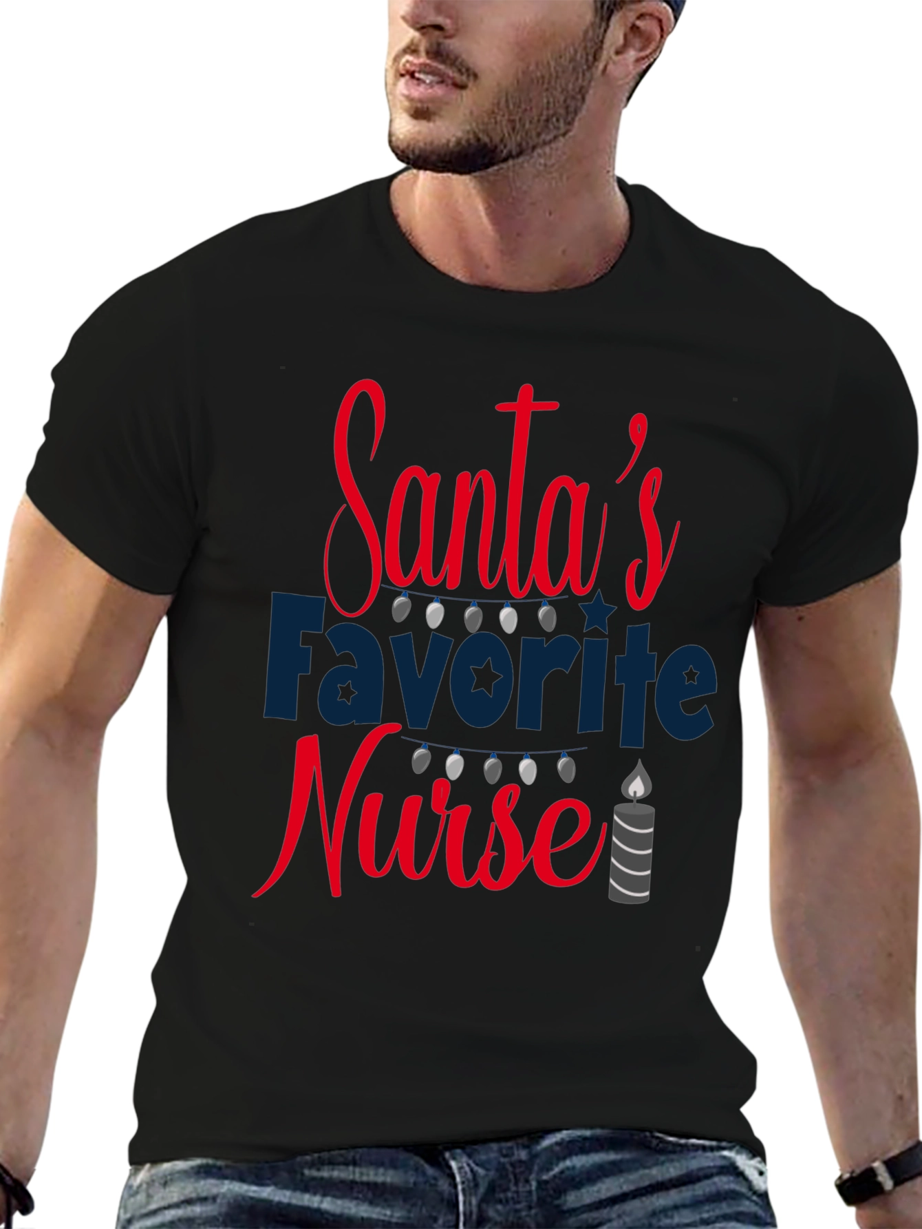 Santas Favorite Nurse Holiday Tee