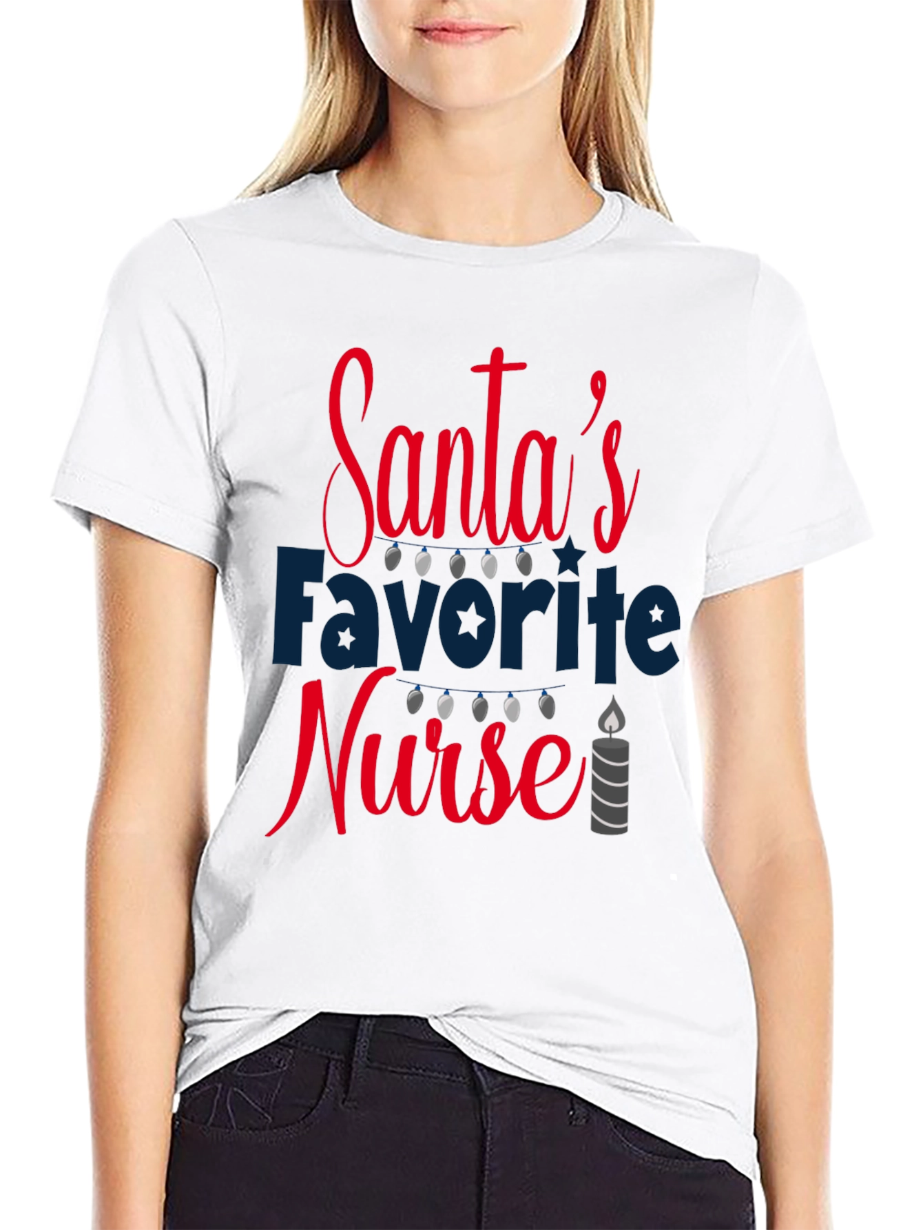 Santas Favorite Nurse Holiday Tee