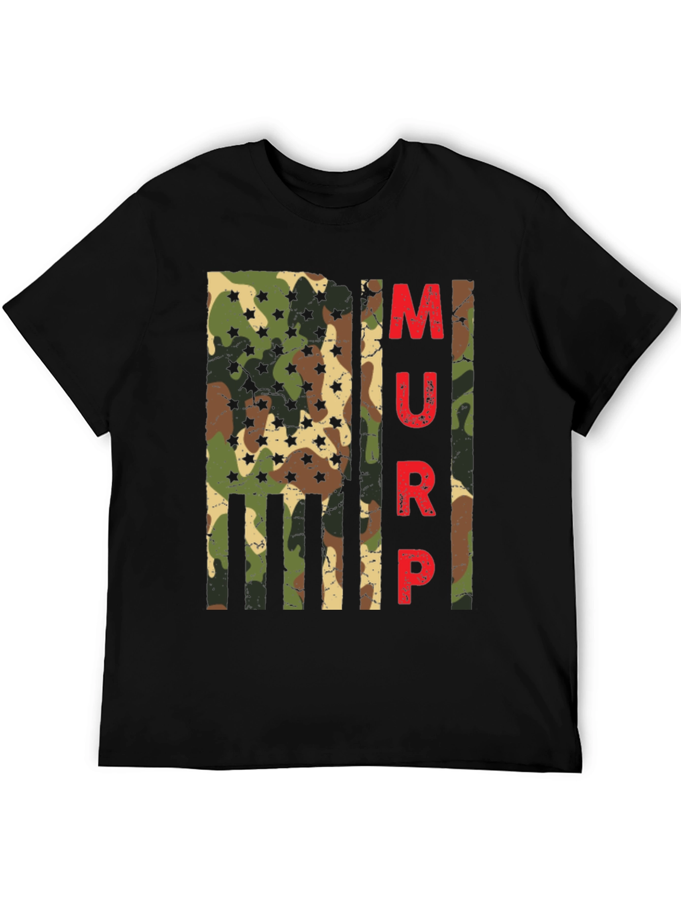 MURP Camo Flag Graphic Tee - Patriotic Style