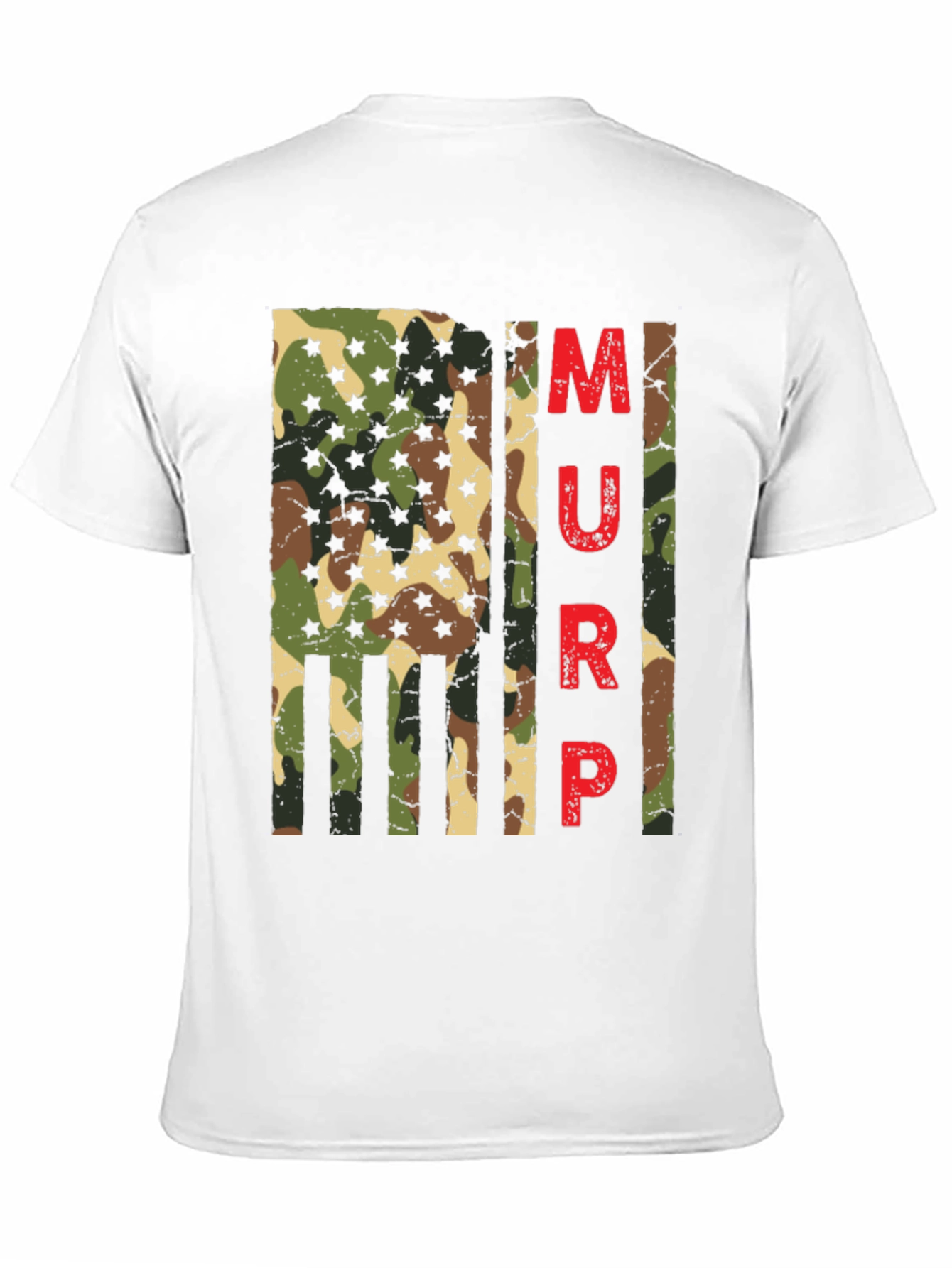 MURP Camo Flag Graphic Tee - Patriotic Style