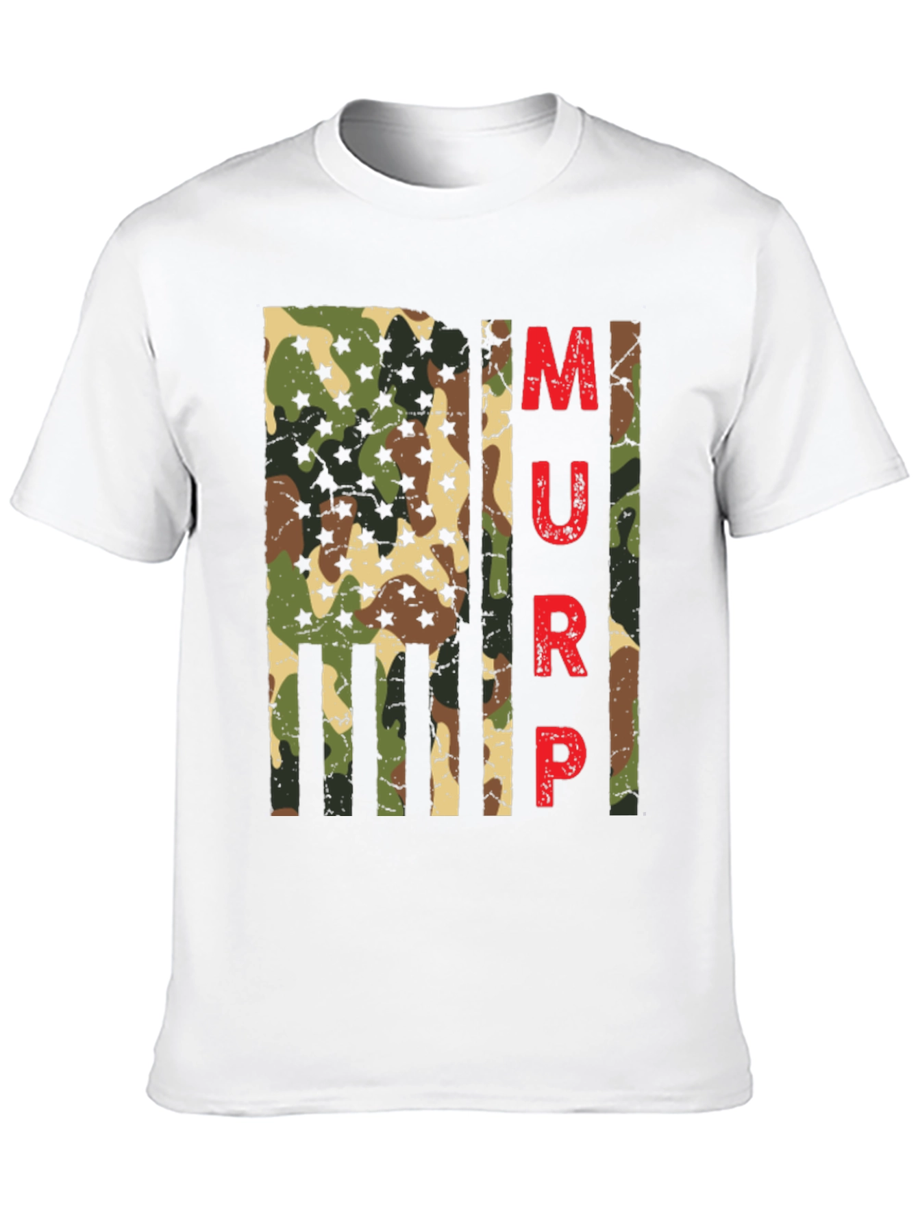 MURP Camo Flag Graphic Tee - Patriotic Style