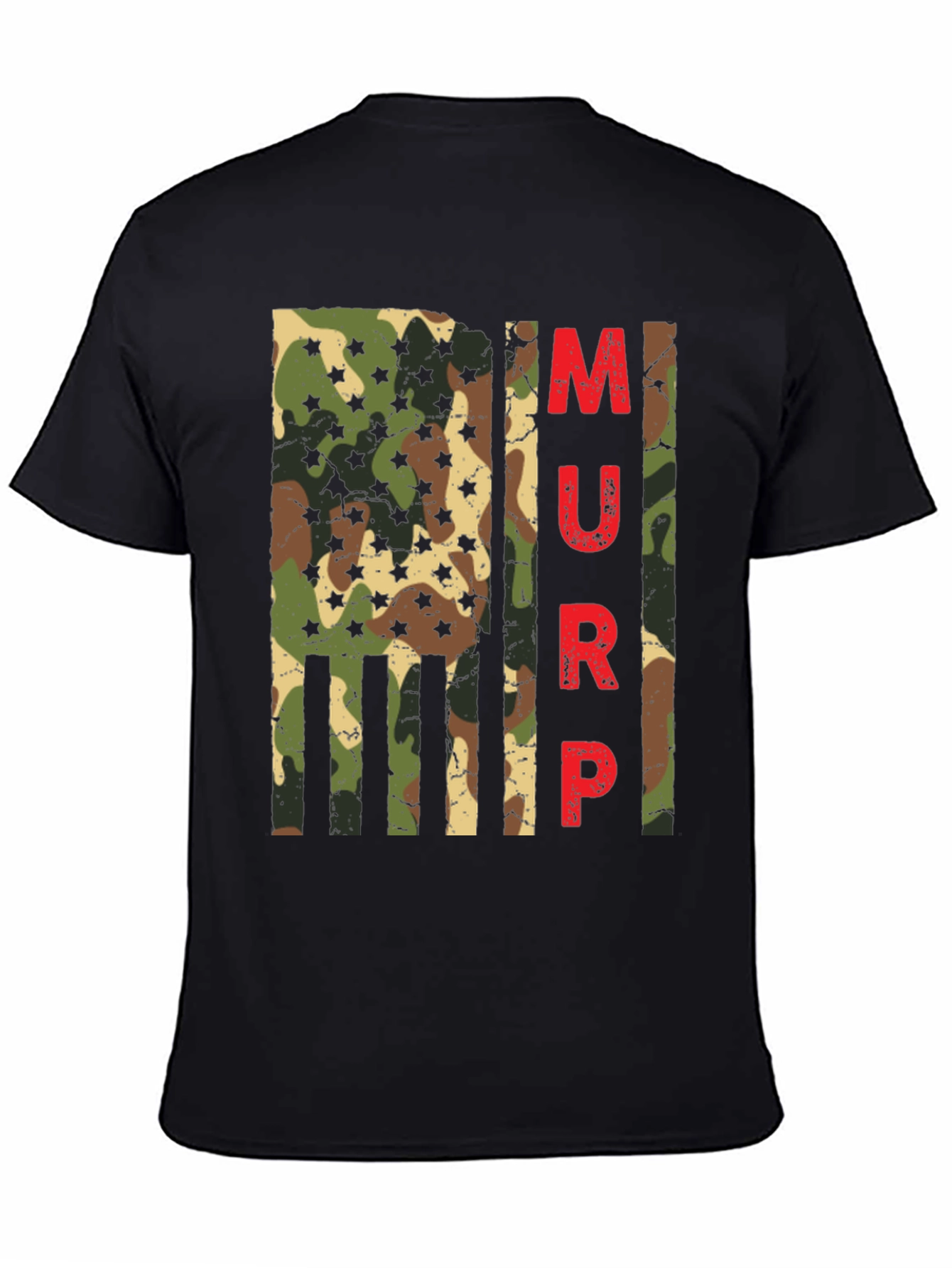 MURP Camo Flag Graphic Tee - Patriotic Style