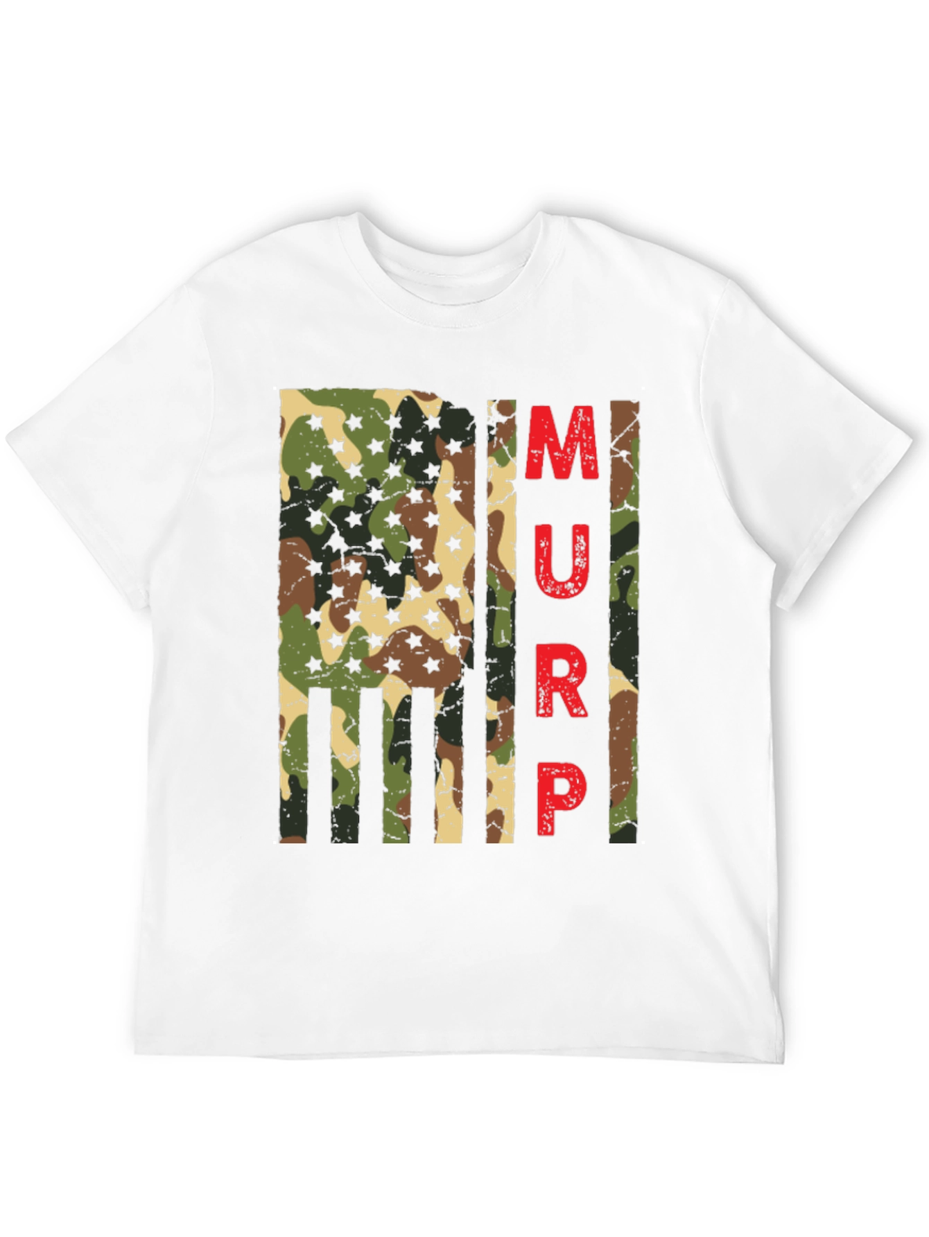 MURP Camo Flag Graphic Tee - Patriotic Style