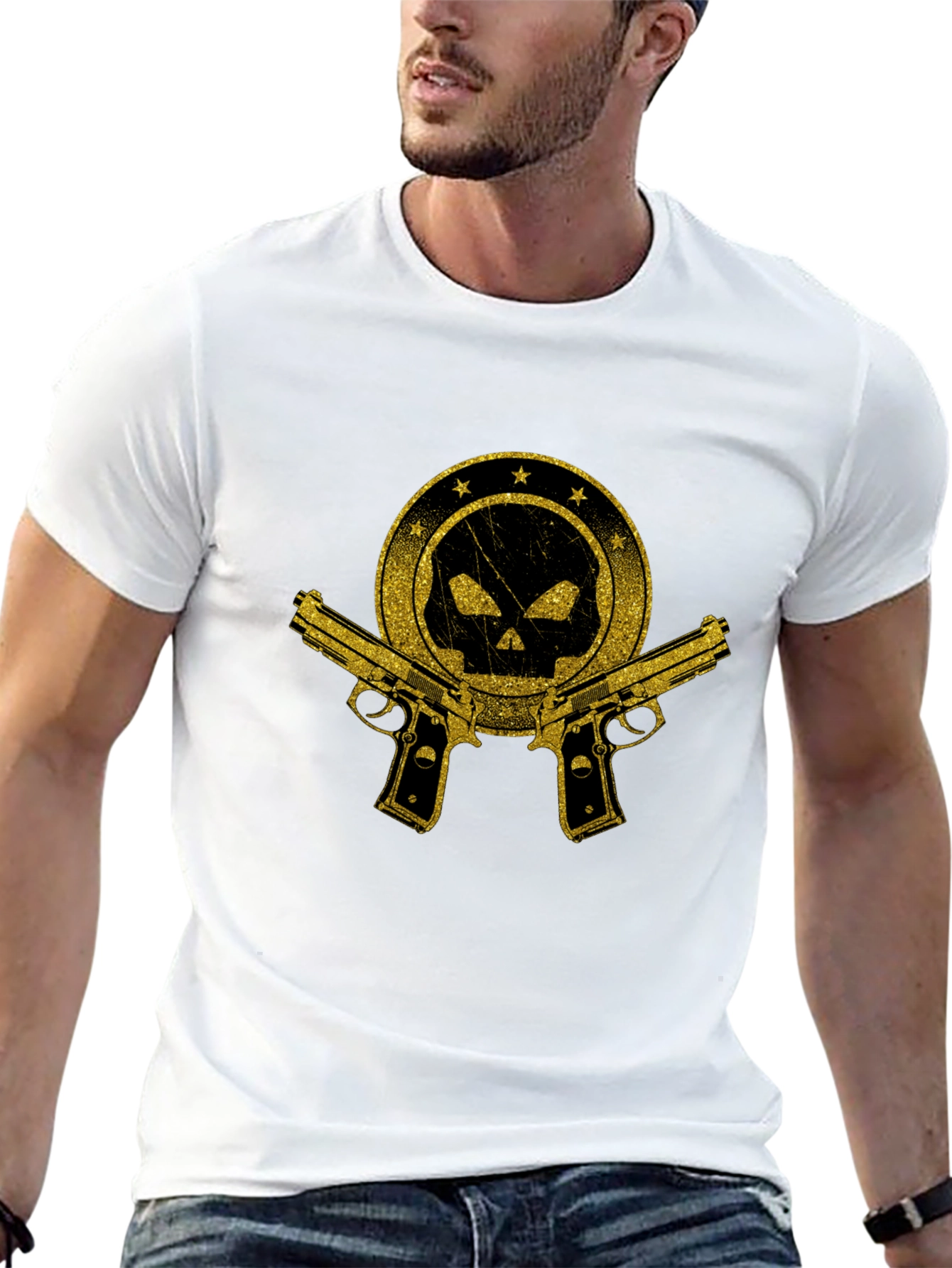 Skull & Guns Graphic T-Shirt