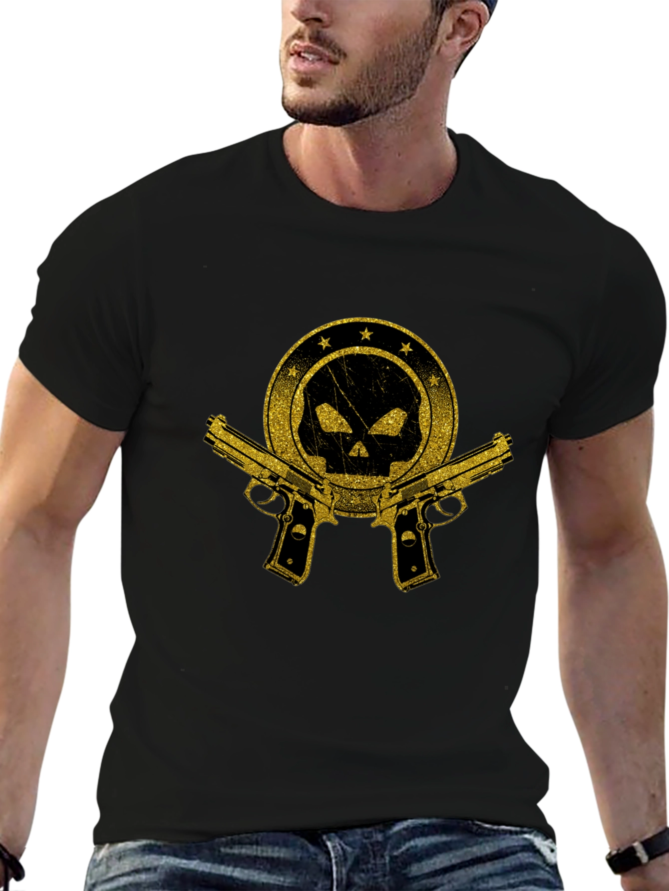 Skull & Guns Graphic T-Shirt