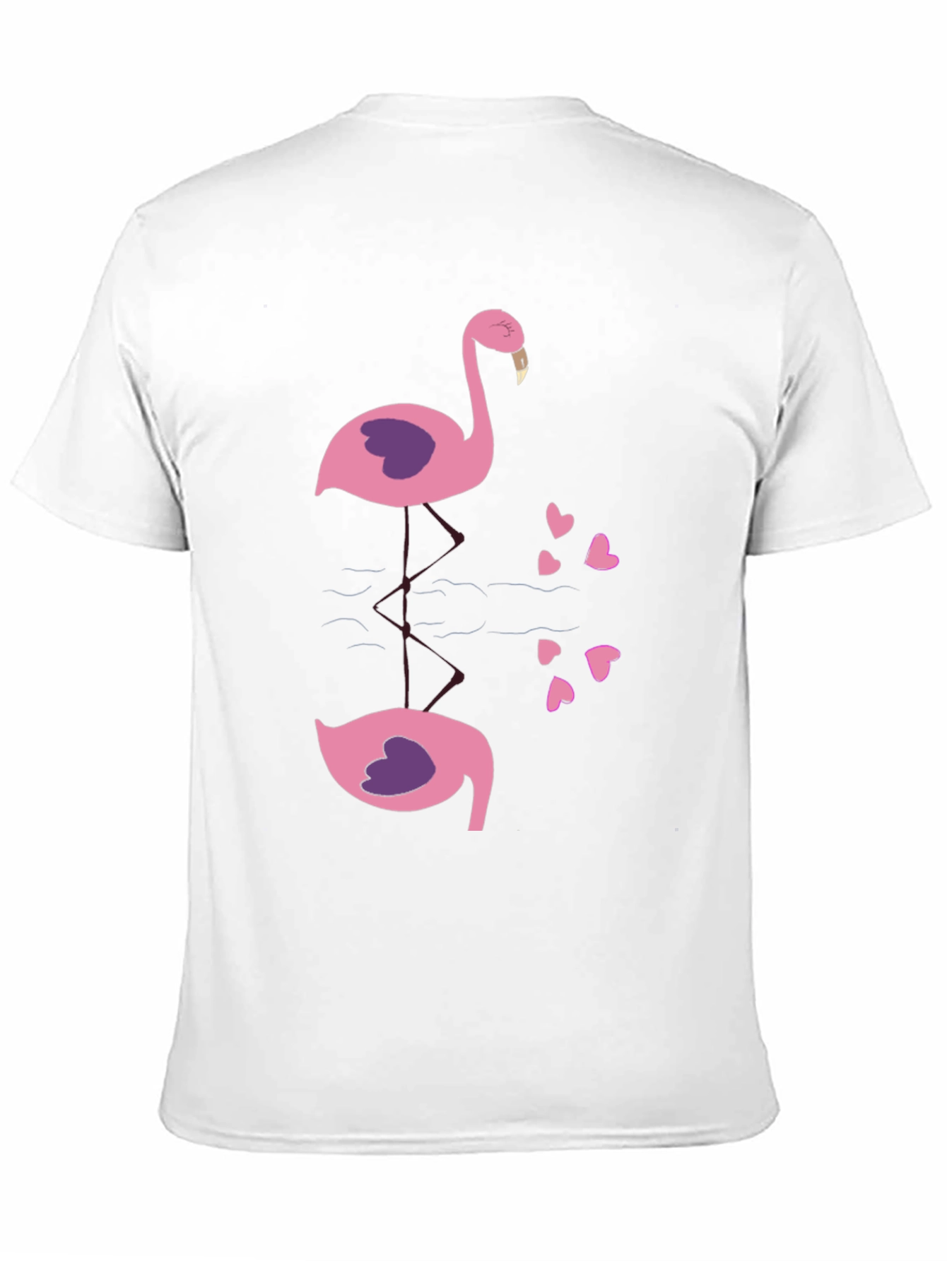 Flamingo Reflection Graphic Tee - Black
