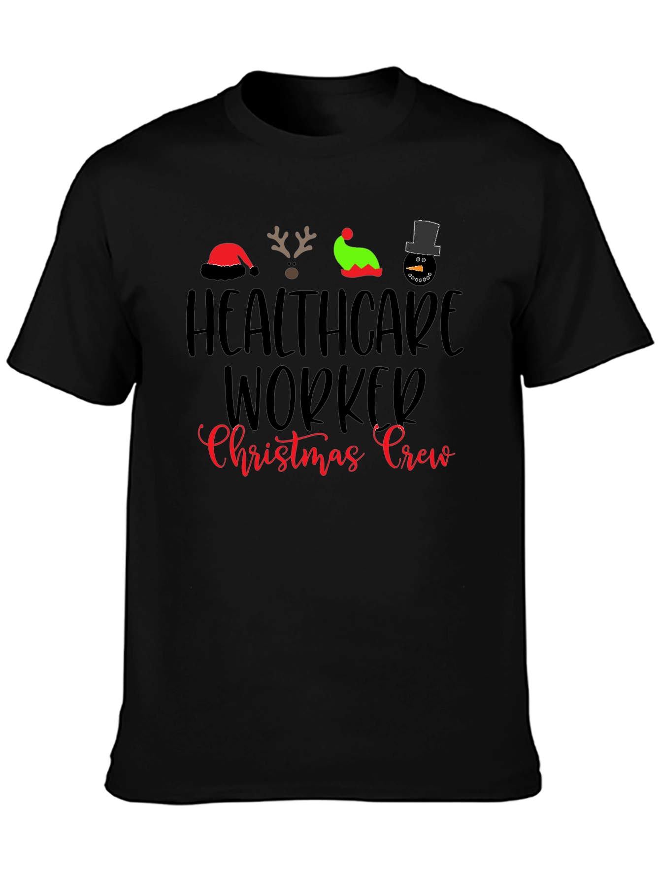 Healthcare Worker Christmas Crew T-Shirt