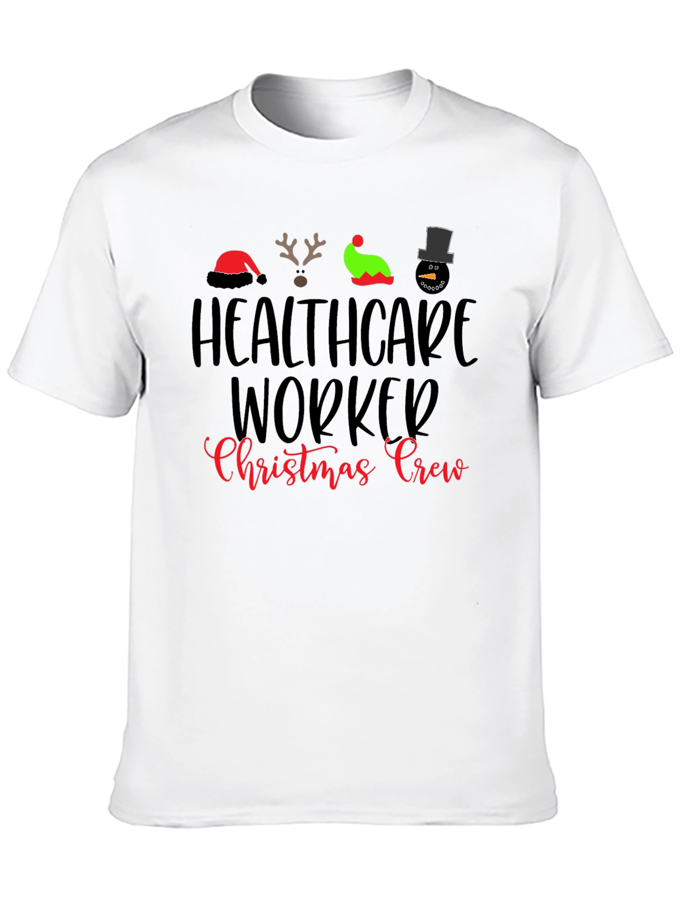 Healthcare Worker Christmas Crew T-Shirt