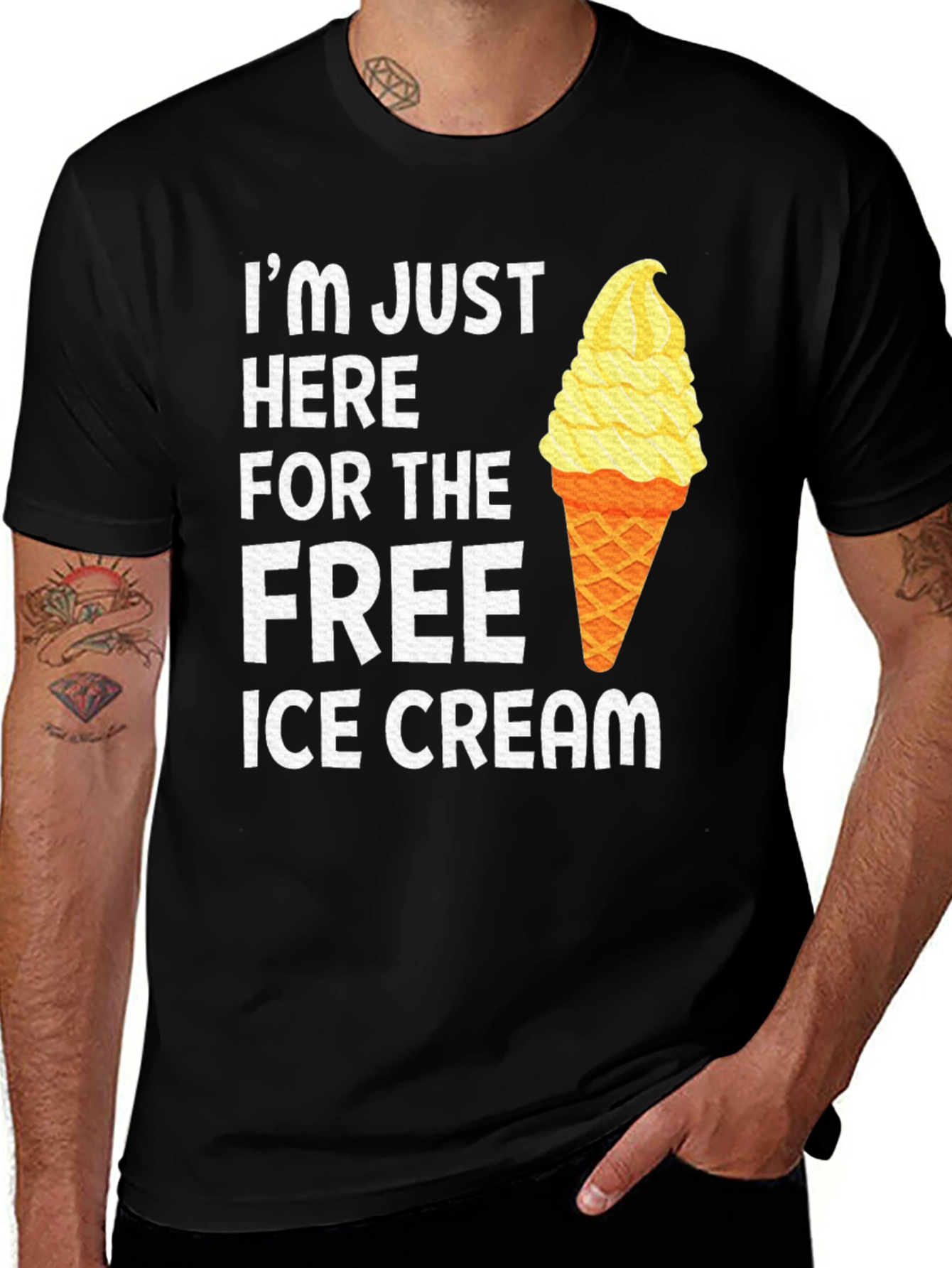 Free Ice Cream T-Shirt Funny Tee