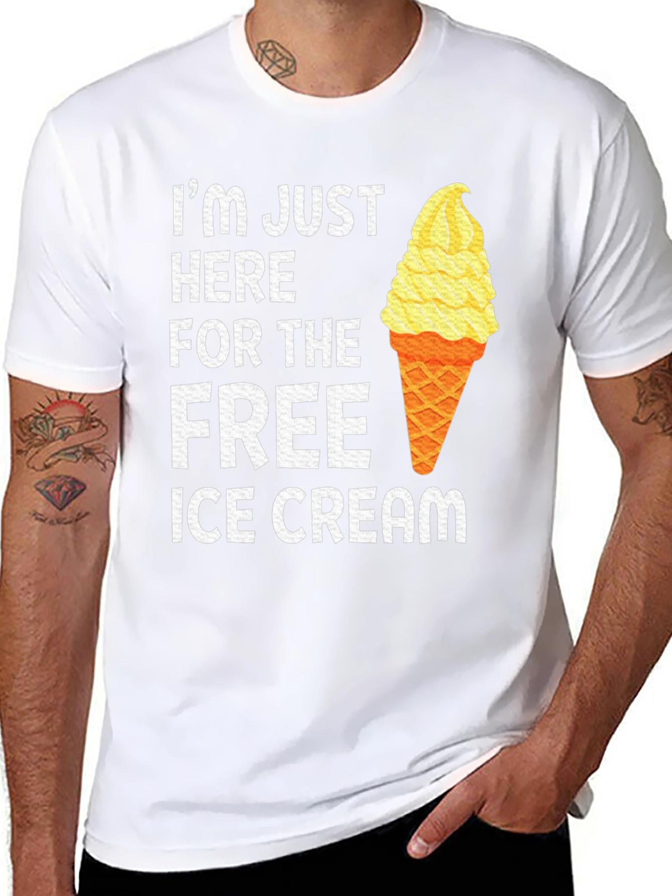 Free Ice Cream T-Shirt Funny Tee