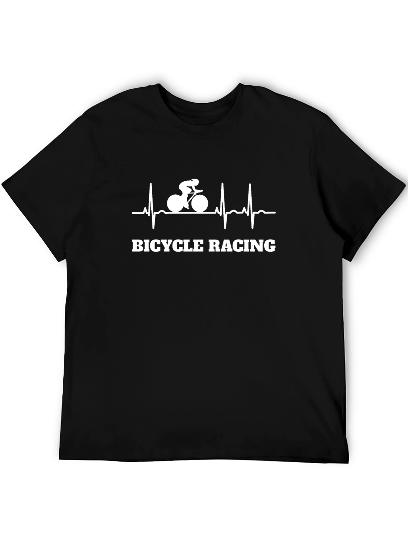 Bicycle Racing Heartbeat Graphic T-Shirt