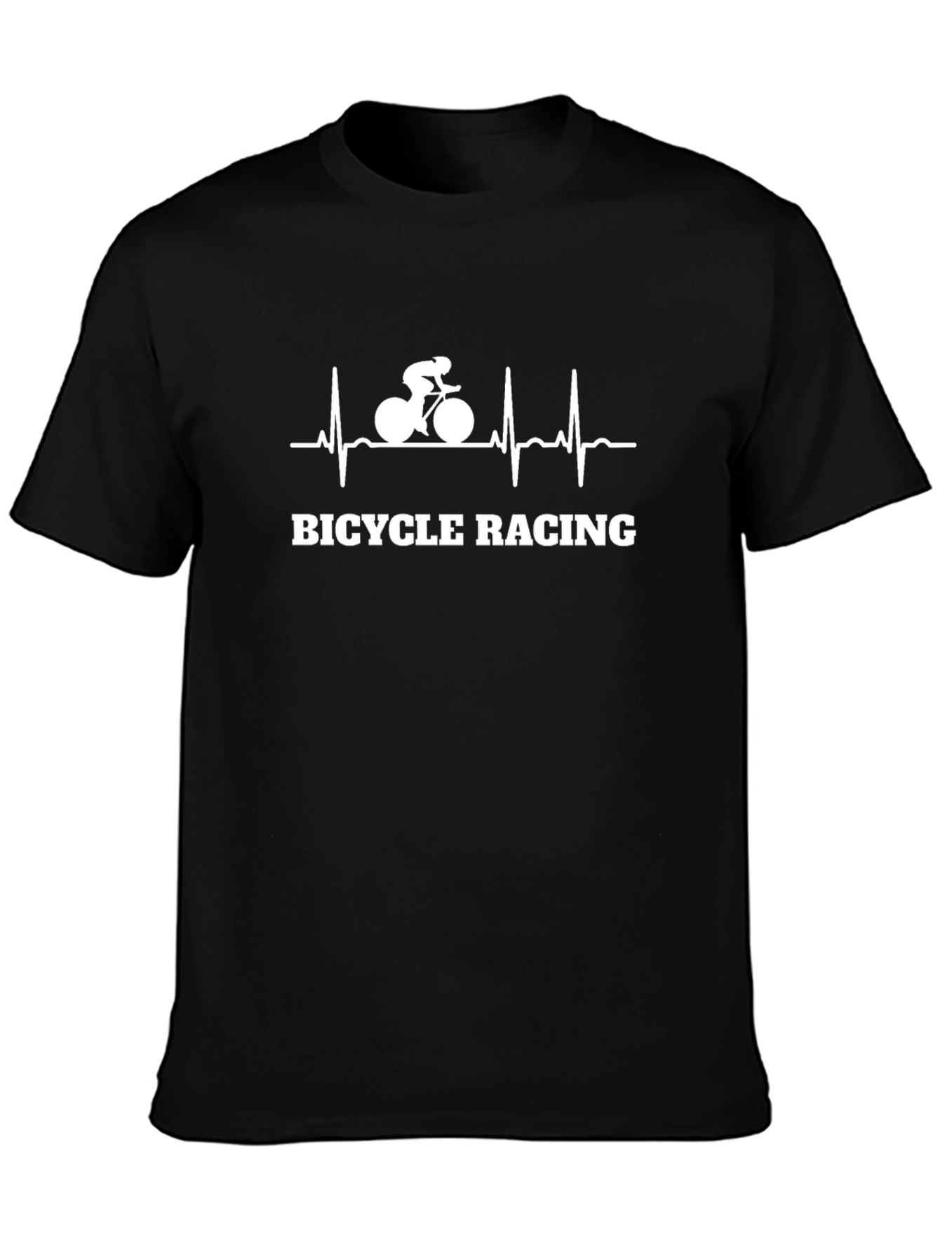 Bicycle Racing Heartbeat Graphic T-Shirt